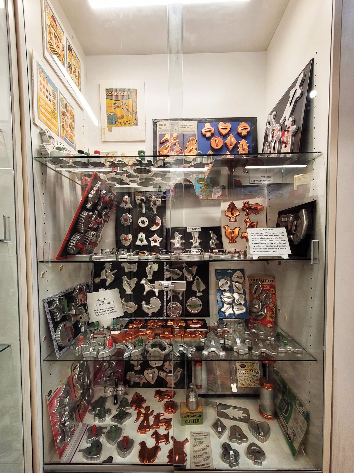photo of national cookie cutter historical museum display case