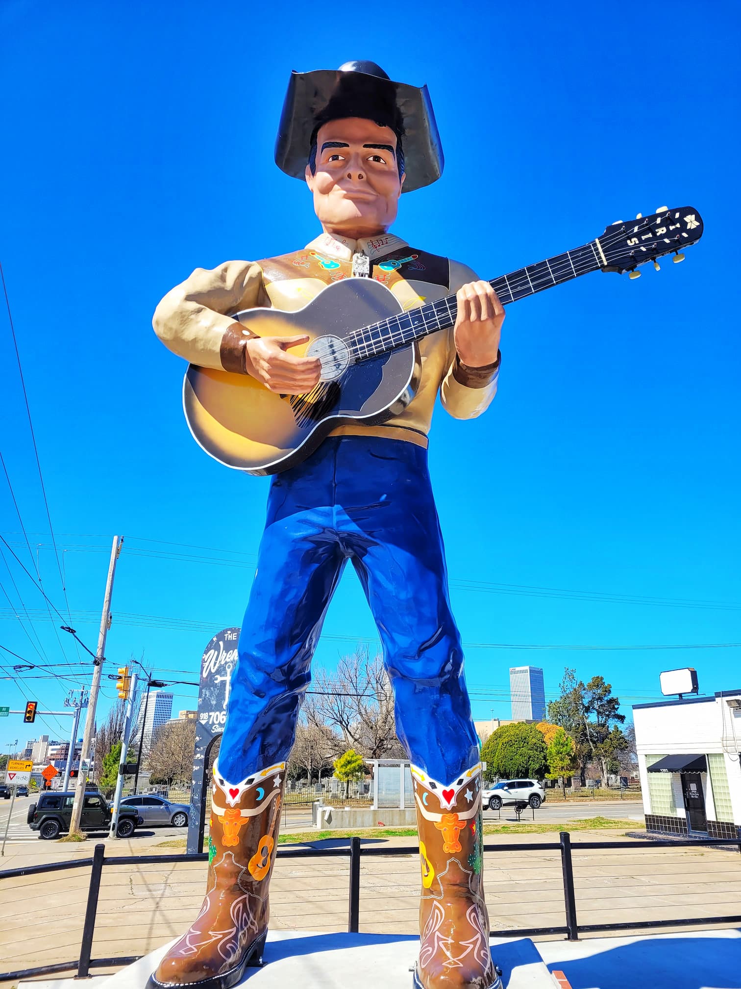 photo of cowboy bob muffler man