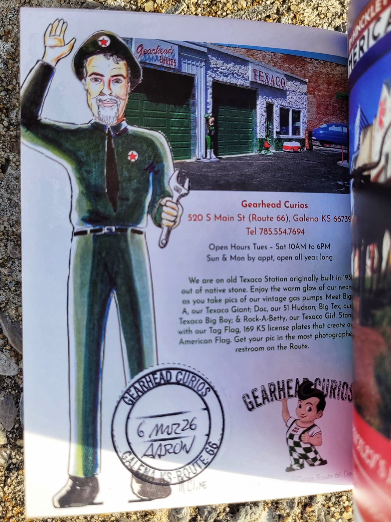 photo of galena, kasnsas route 66 passport stamp