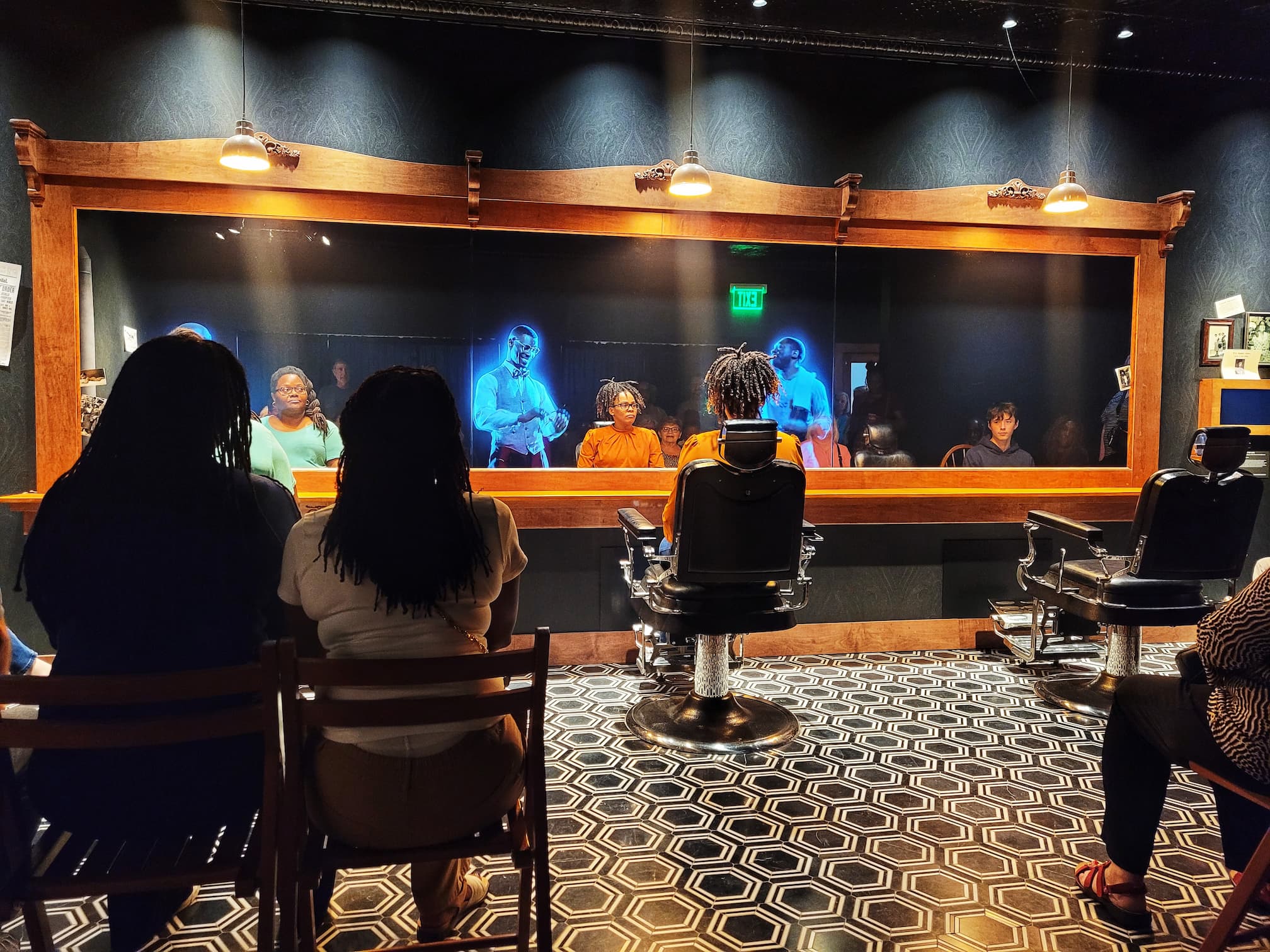 photo of greenwood rising barbershop exhibit