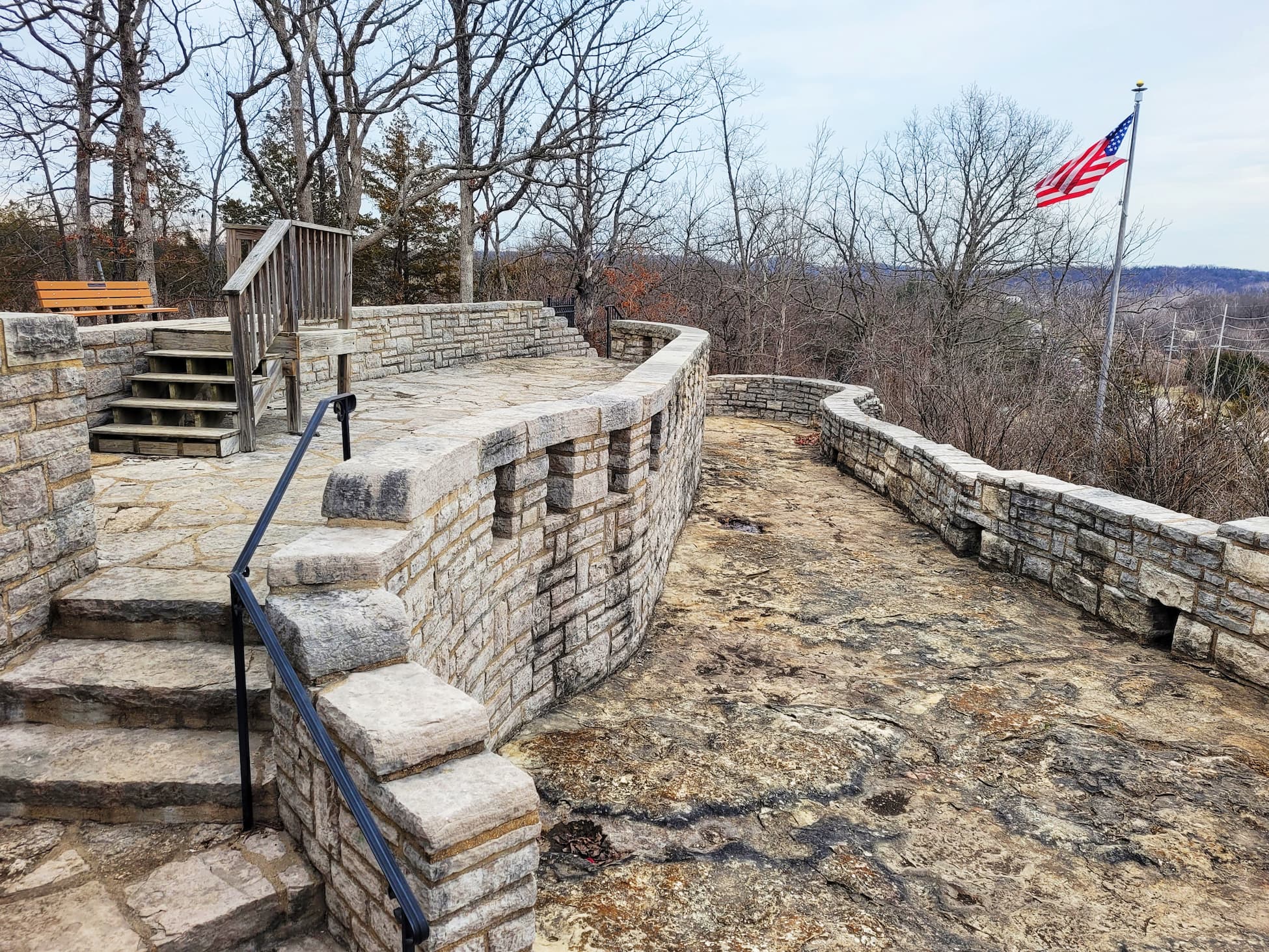 photo of jensen's point overlook stone walls