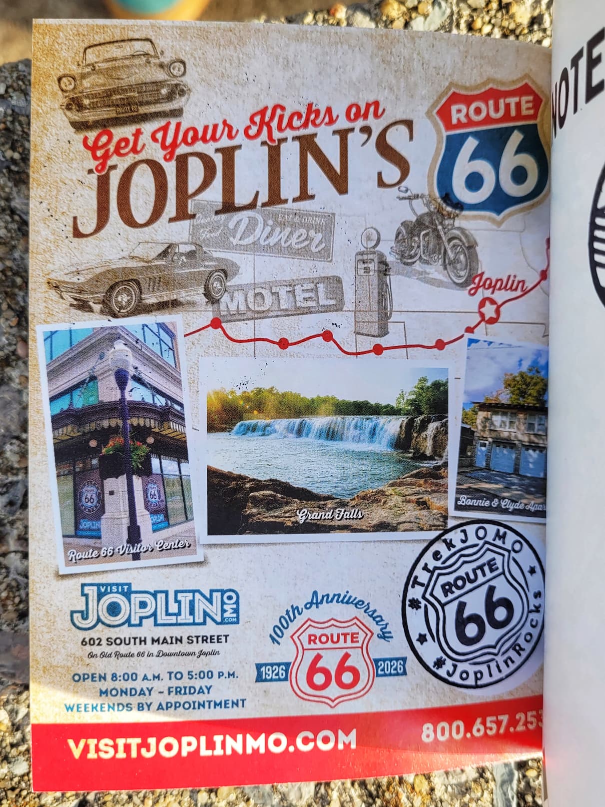 photo of joplin, missouri route 66 passport stamp