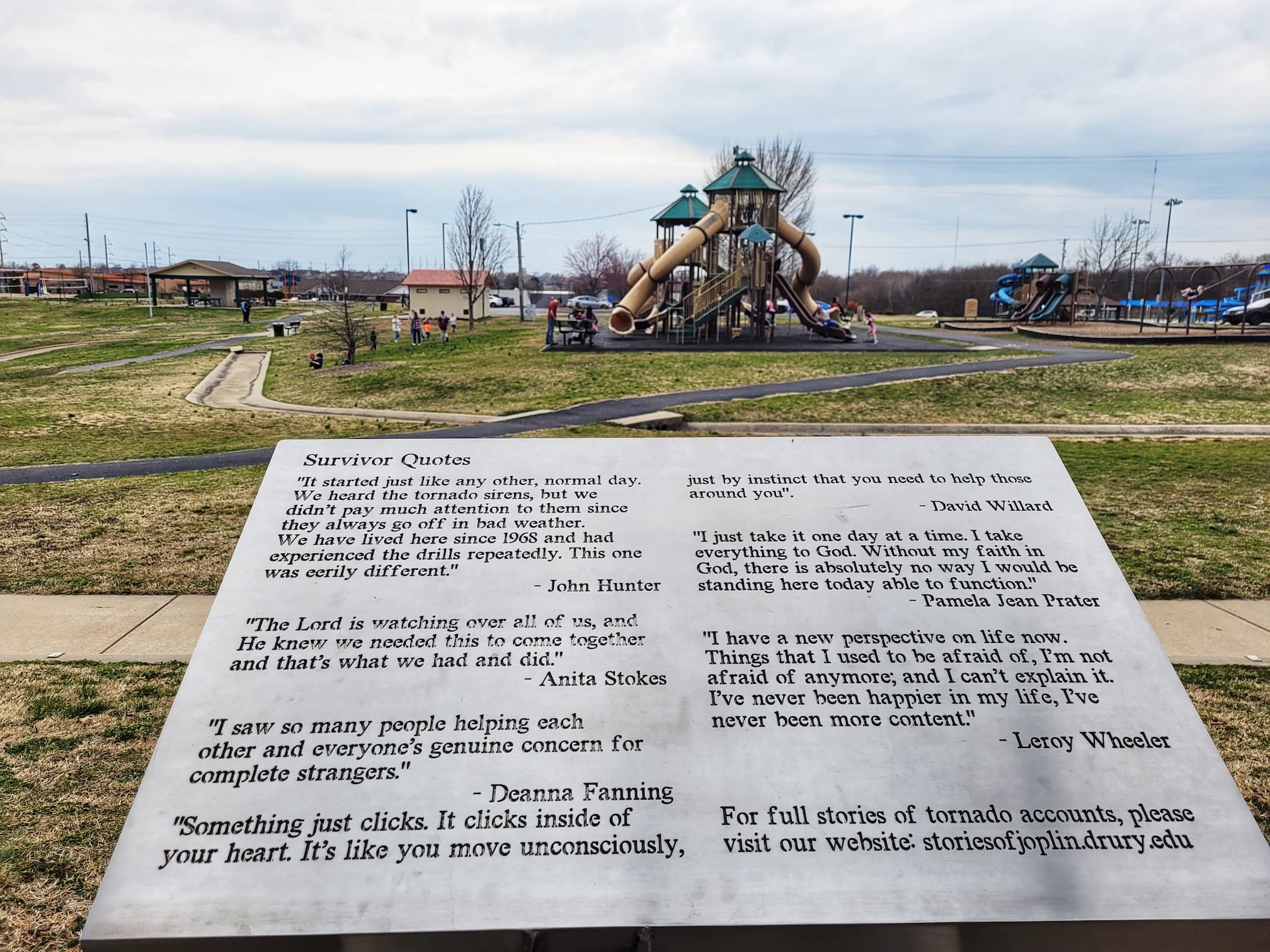 photo of joplin tornado memorial sign