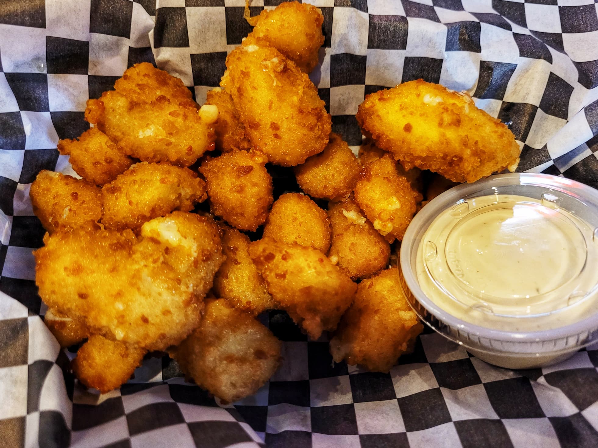 photo of cheese curds from kicks bar and grill