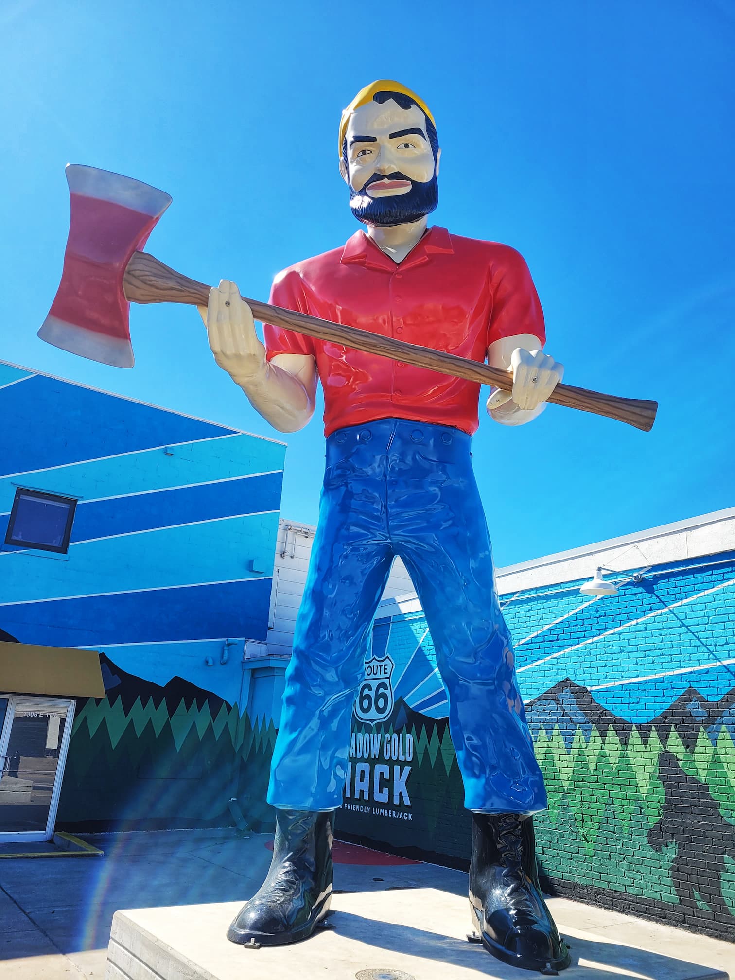photo of meadow gold mack muffler man