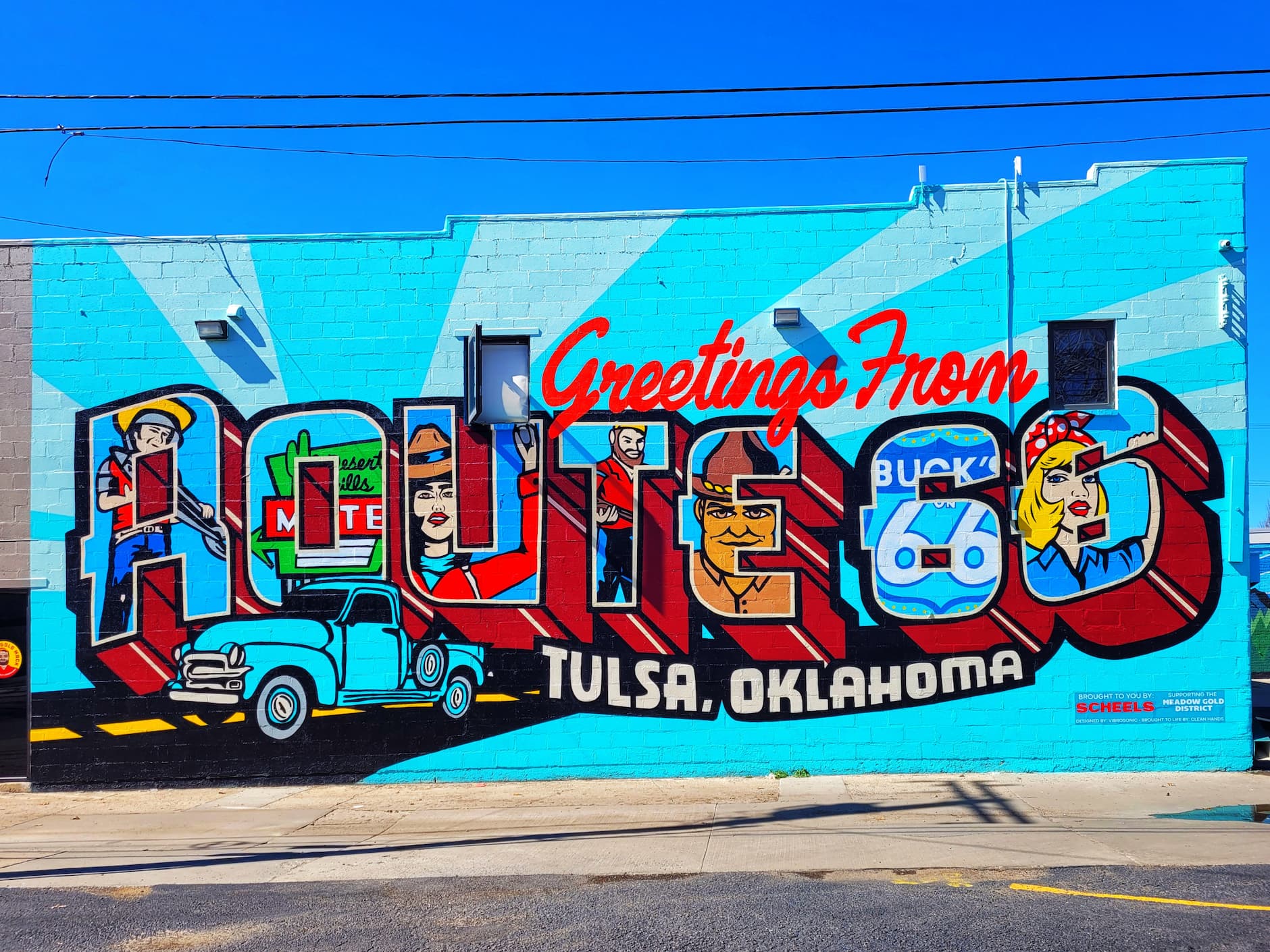 photo of route 66 tulsa mural