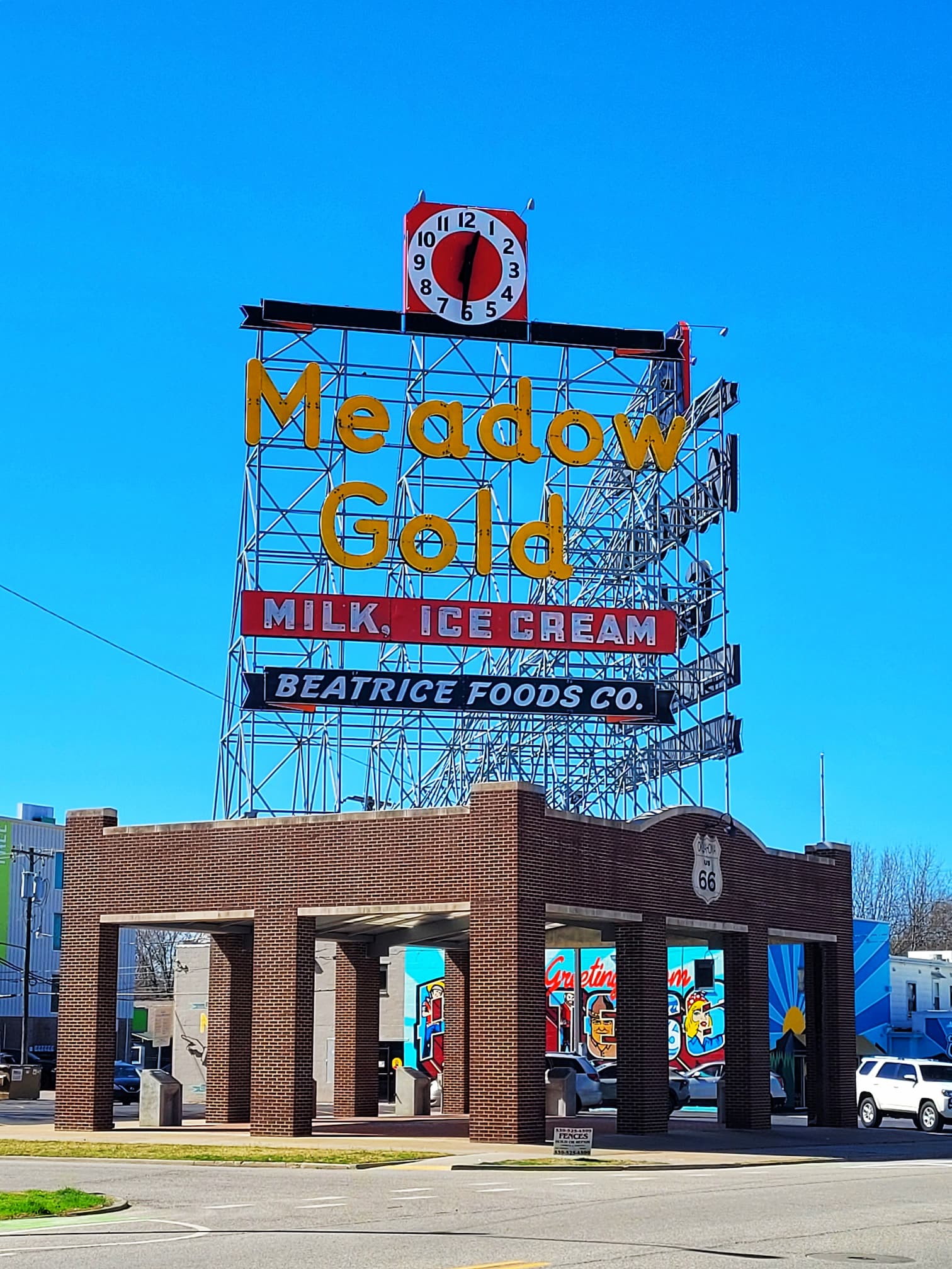 photo of meadow gold sign