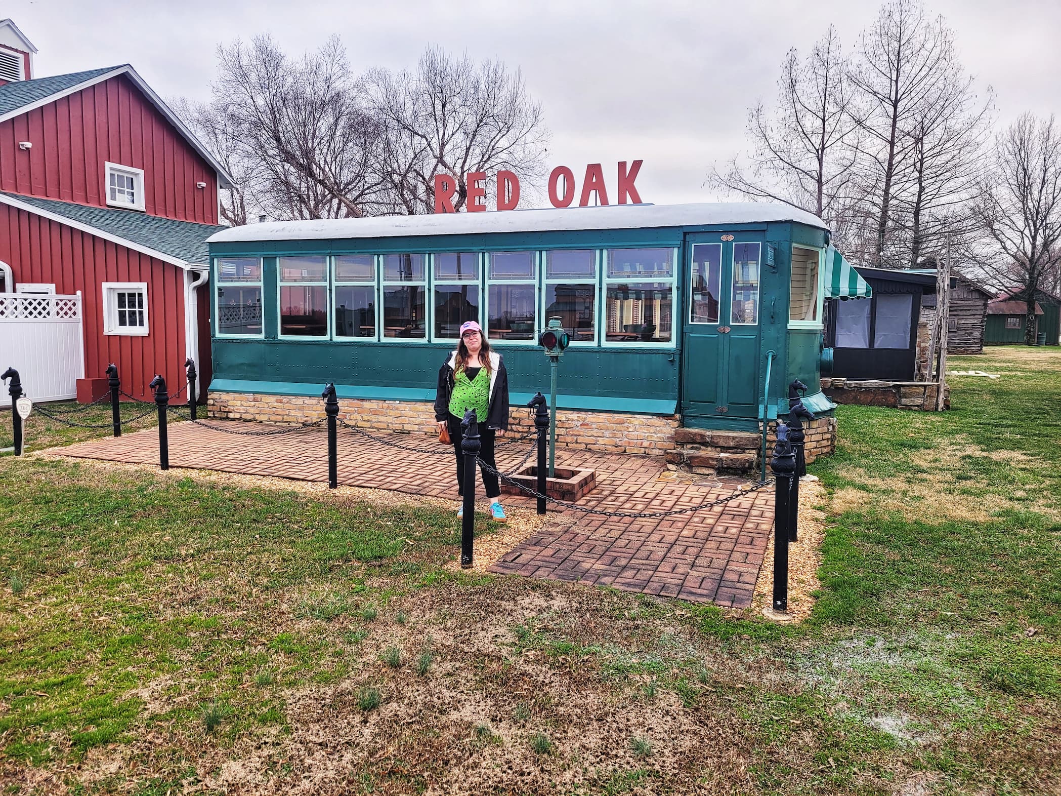 photo of red oak 2 trolley car