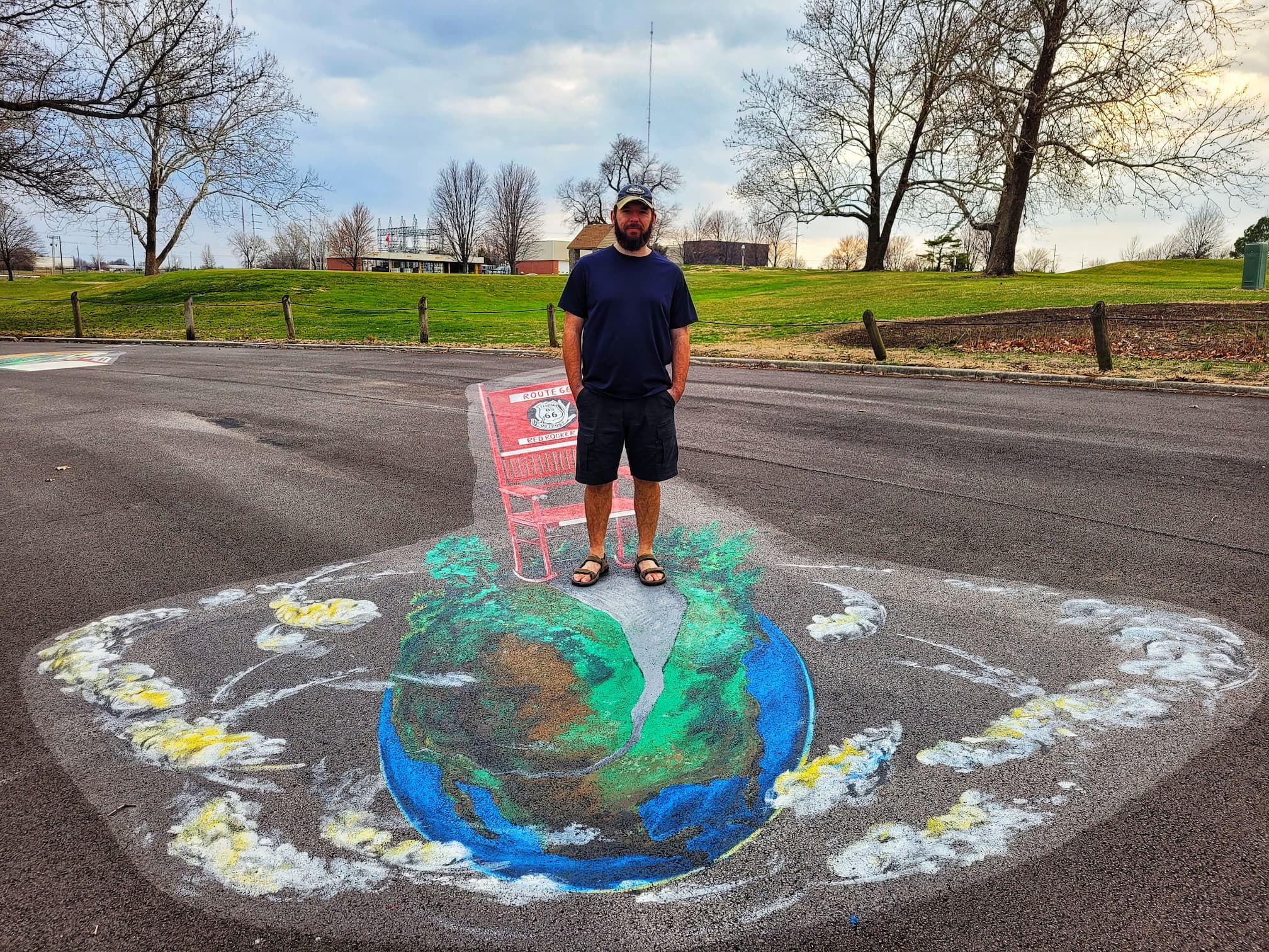 photo of josh with street art in joplin