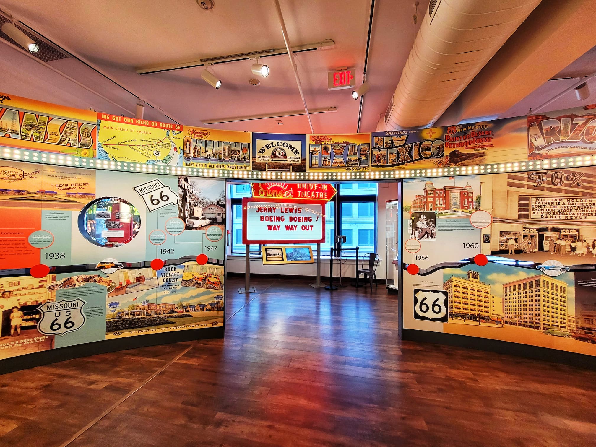 photo of entrance to route 66 museum at history museum on the square
