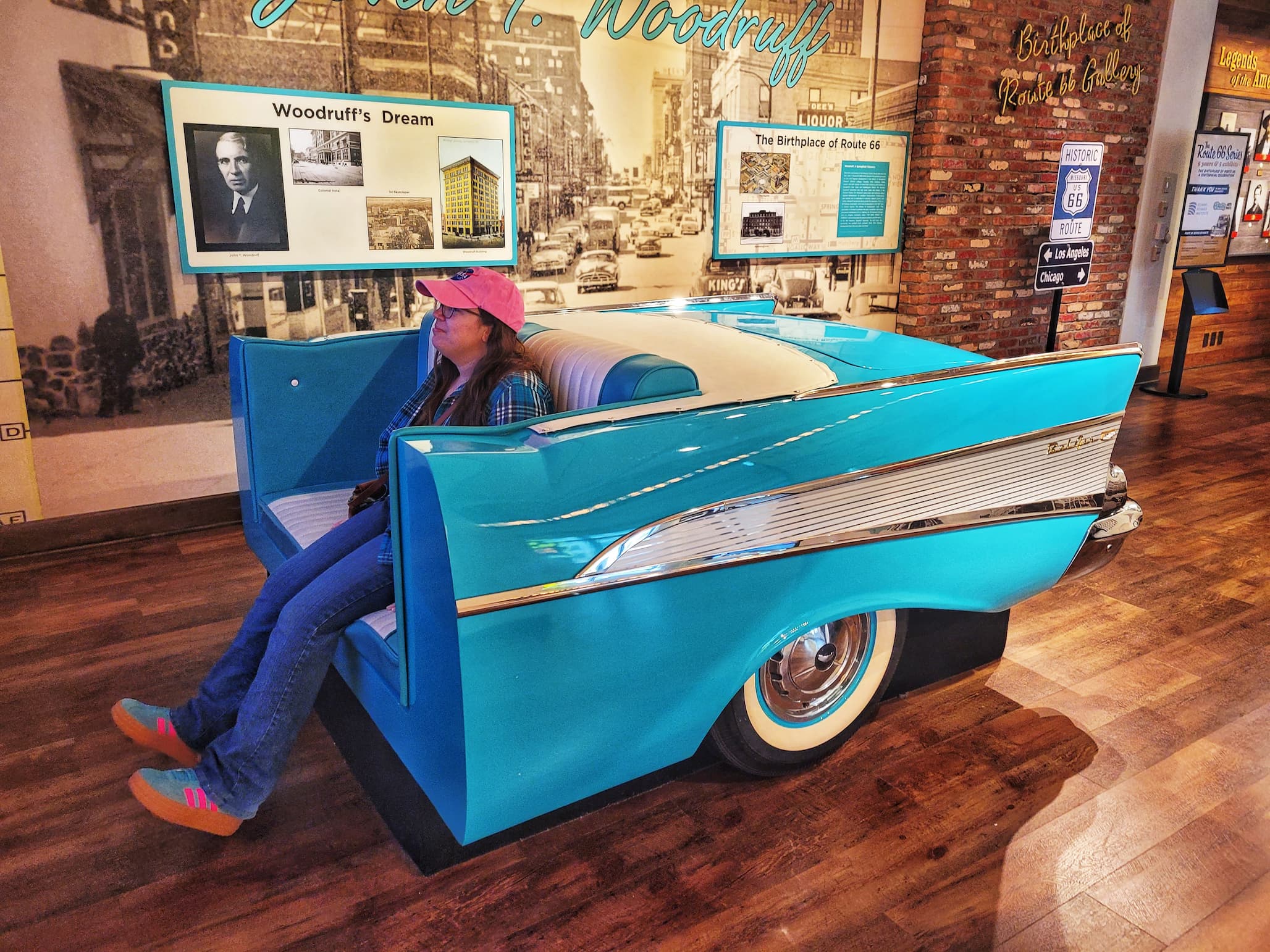 photo of jen in route 66 exhibit