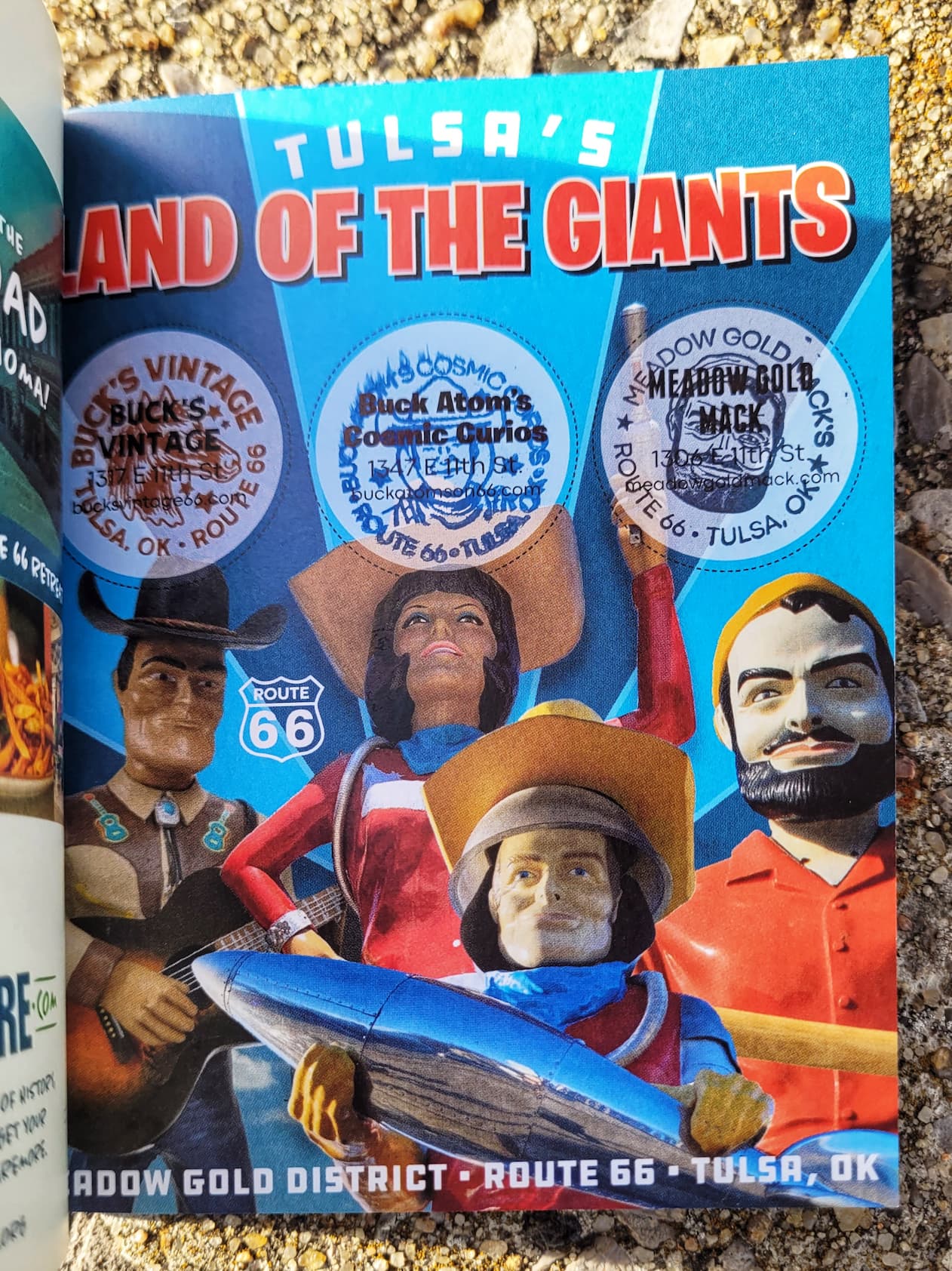 photo of tulsa meadow gold district route 66 passport stamps