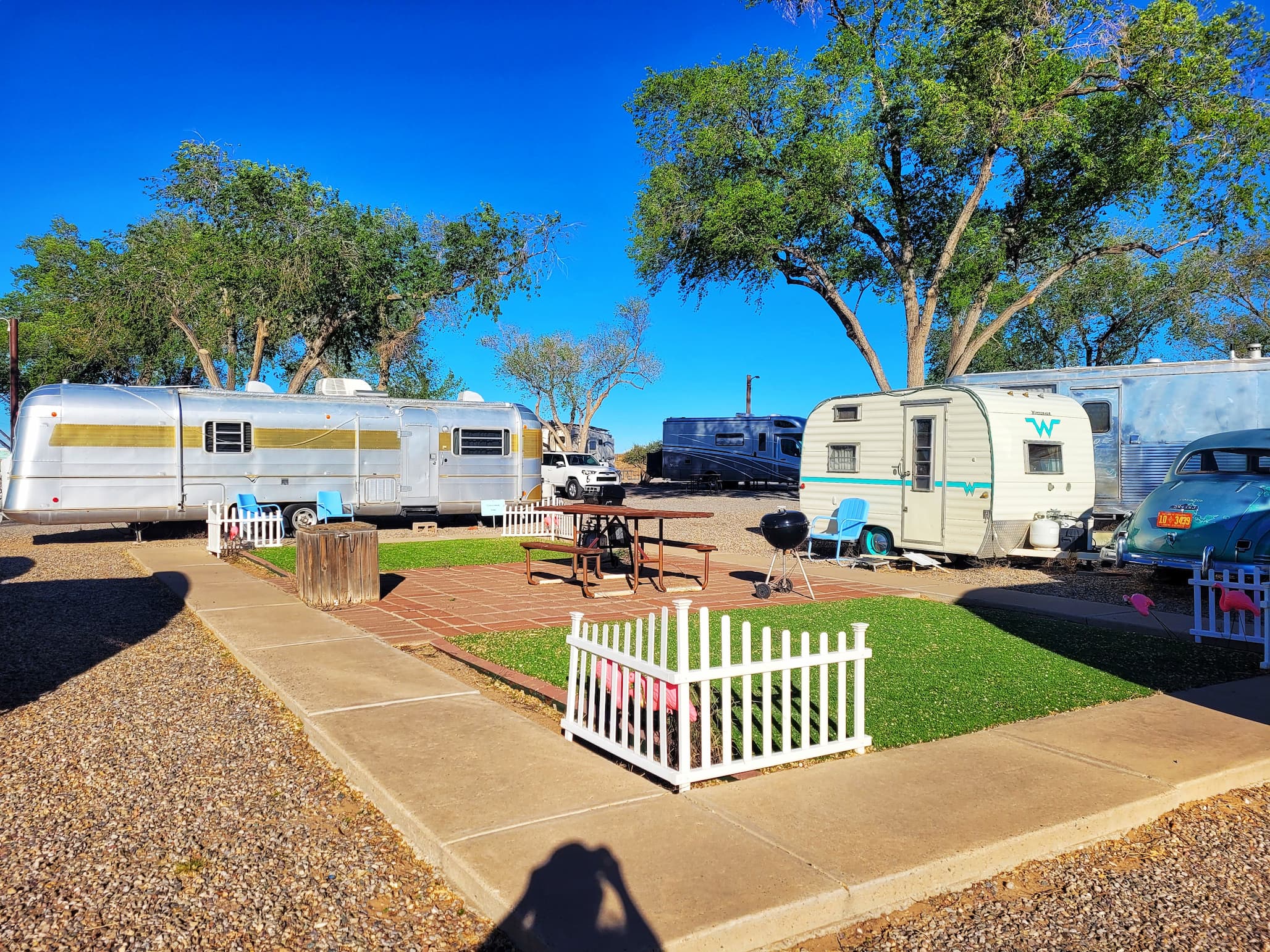 photo of enchanted trails rv park vintage camper display