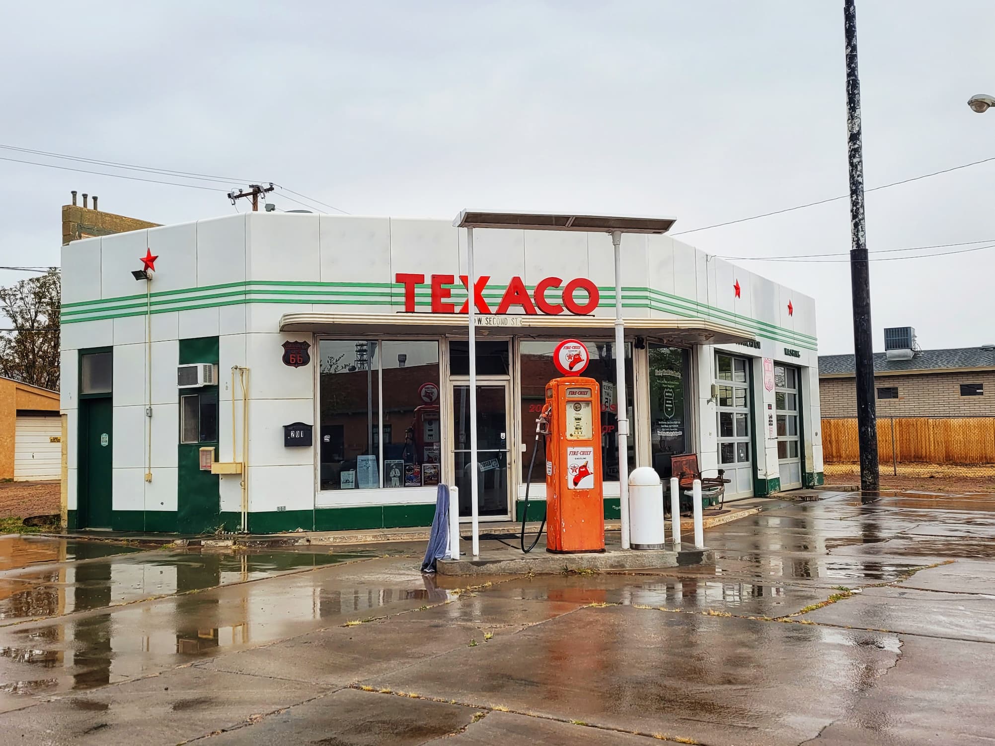 photo of vintage texaco station