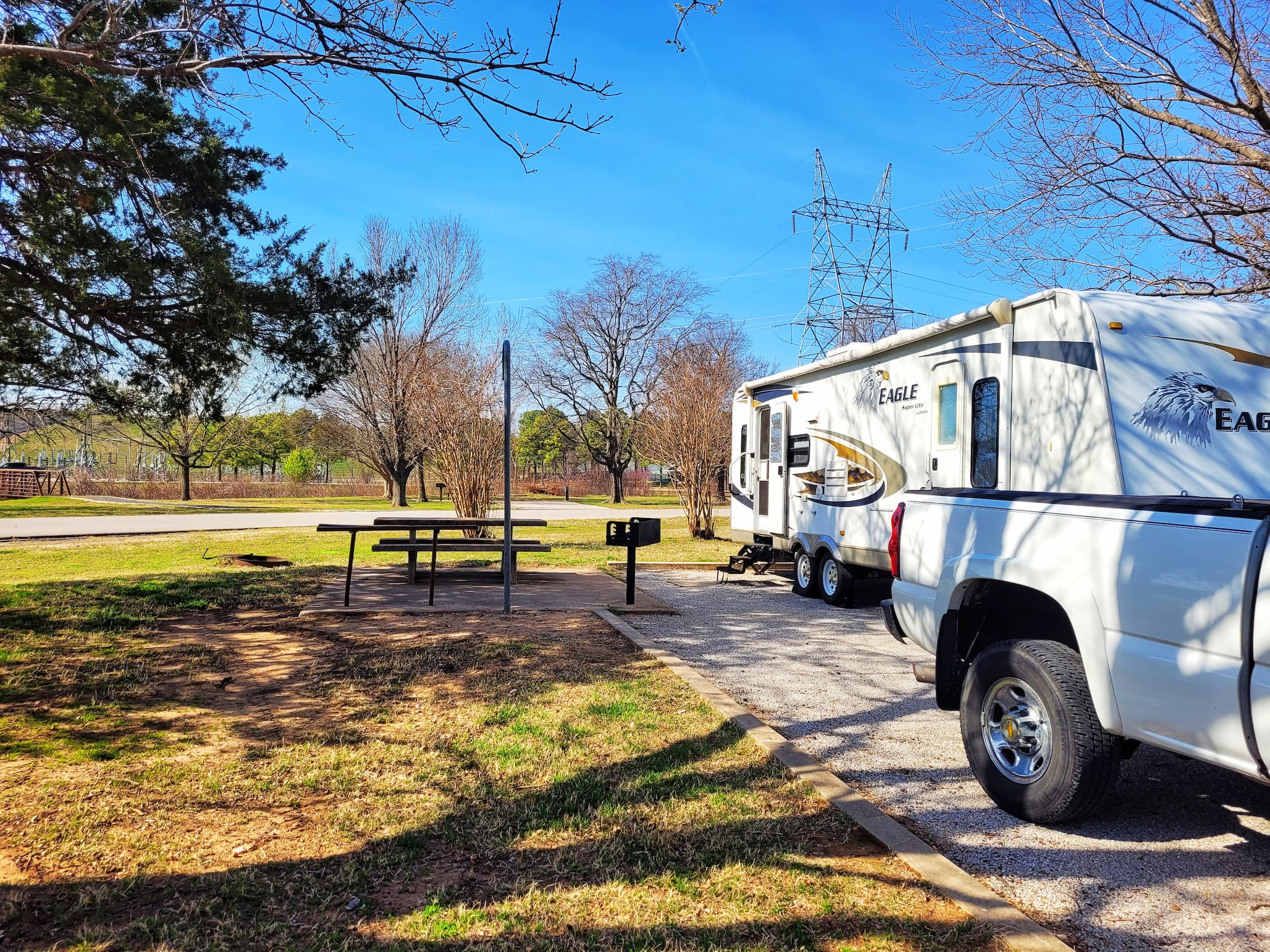 photo of our brush creek campground campsite