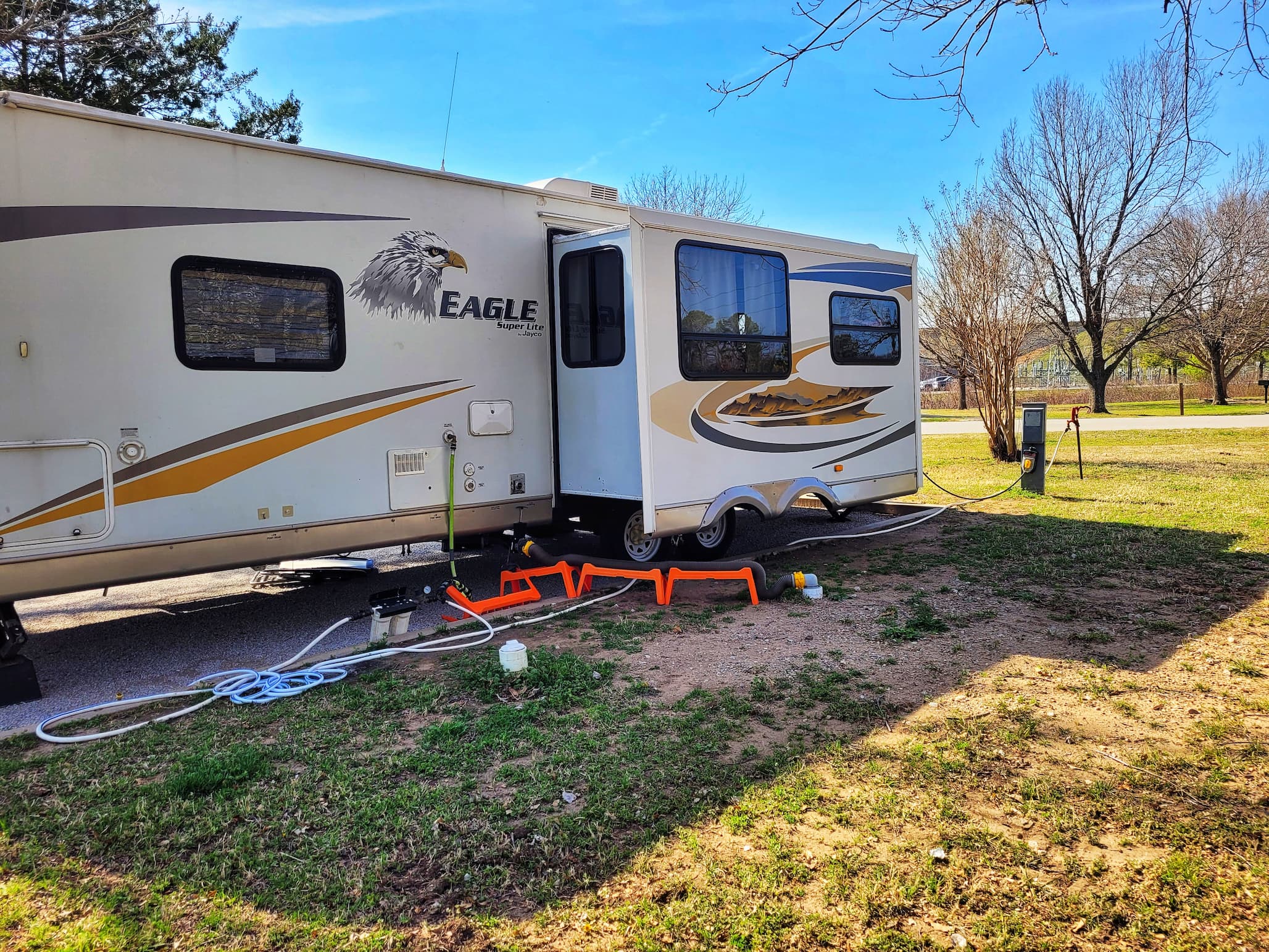 photo of our brush creek campground campsite