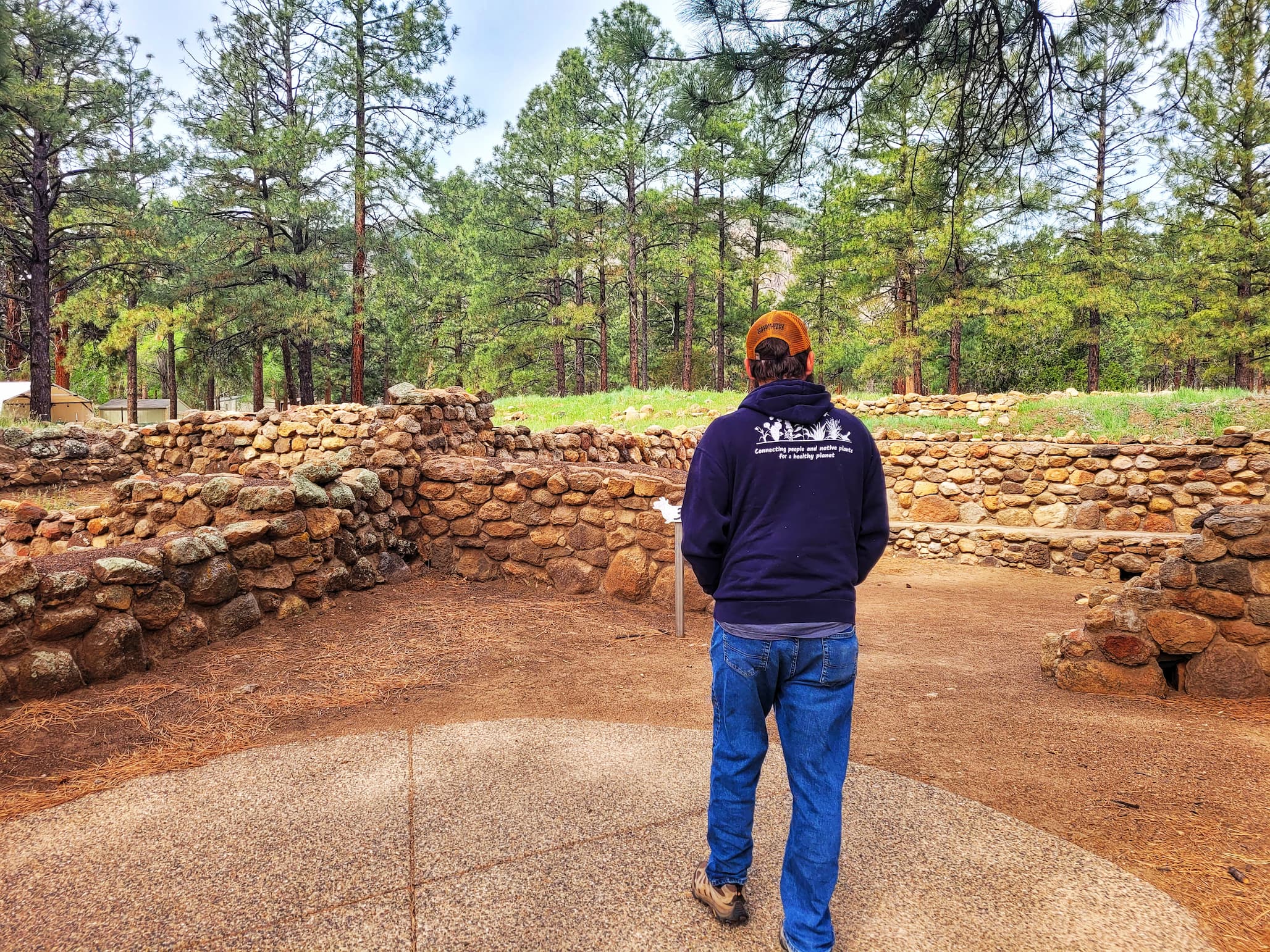 photo of josh at elden pueblo site