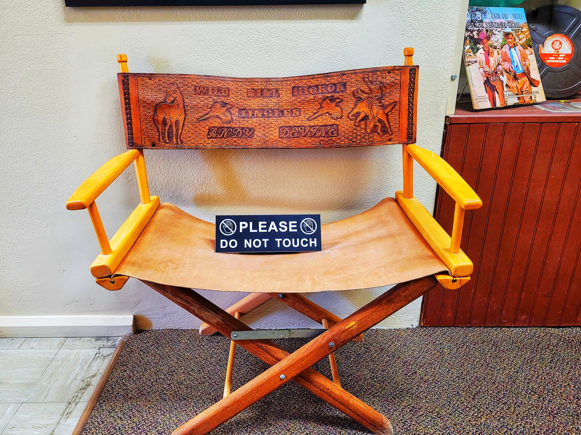 photo of andy devine's director chair at mohave museum
