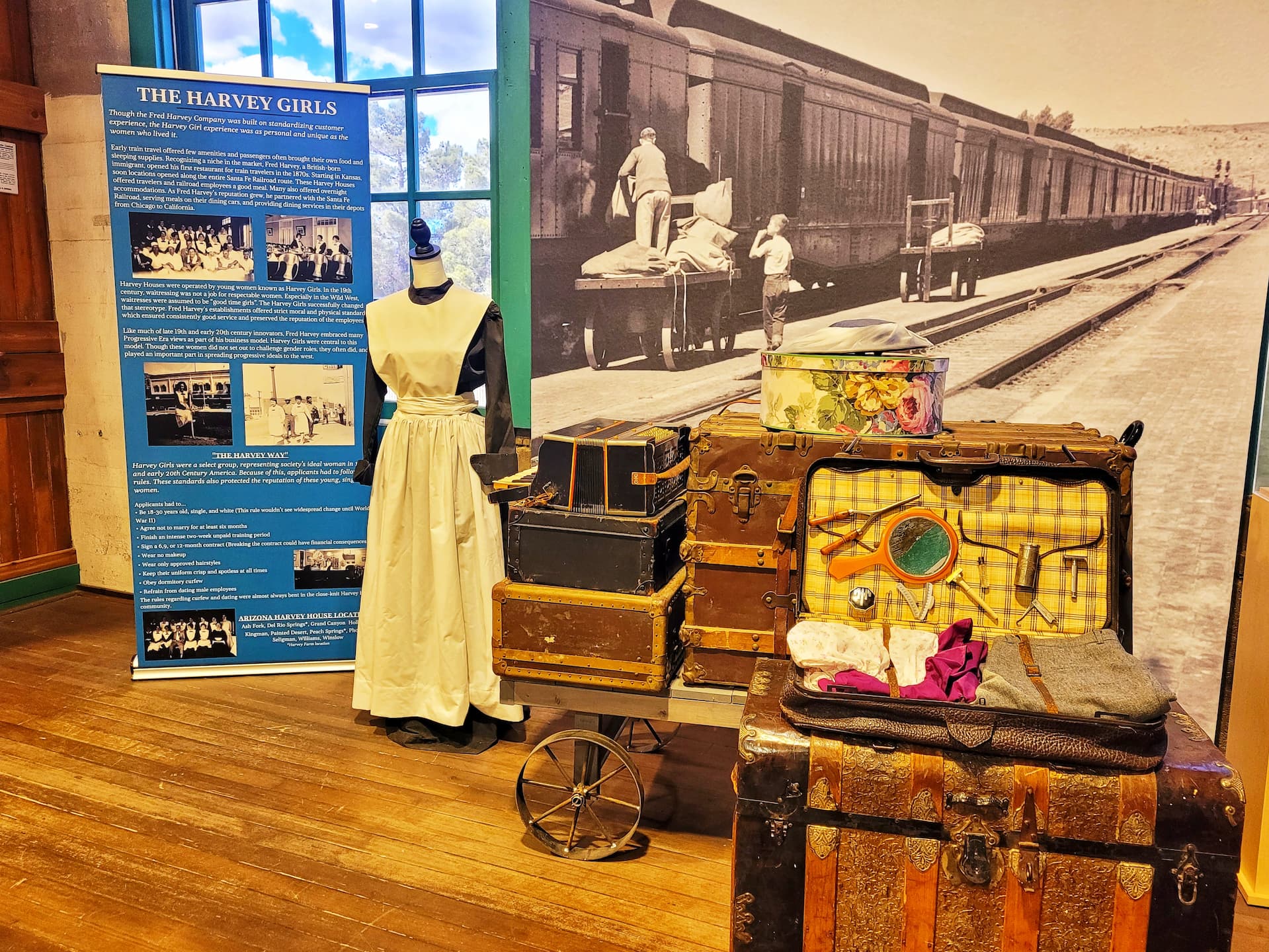 photo of arizona route 66 museum harvey house exhibit