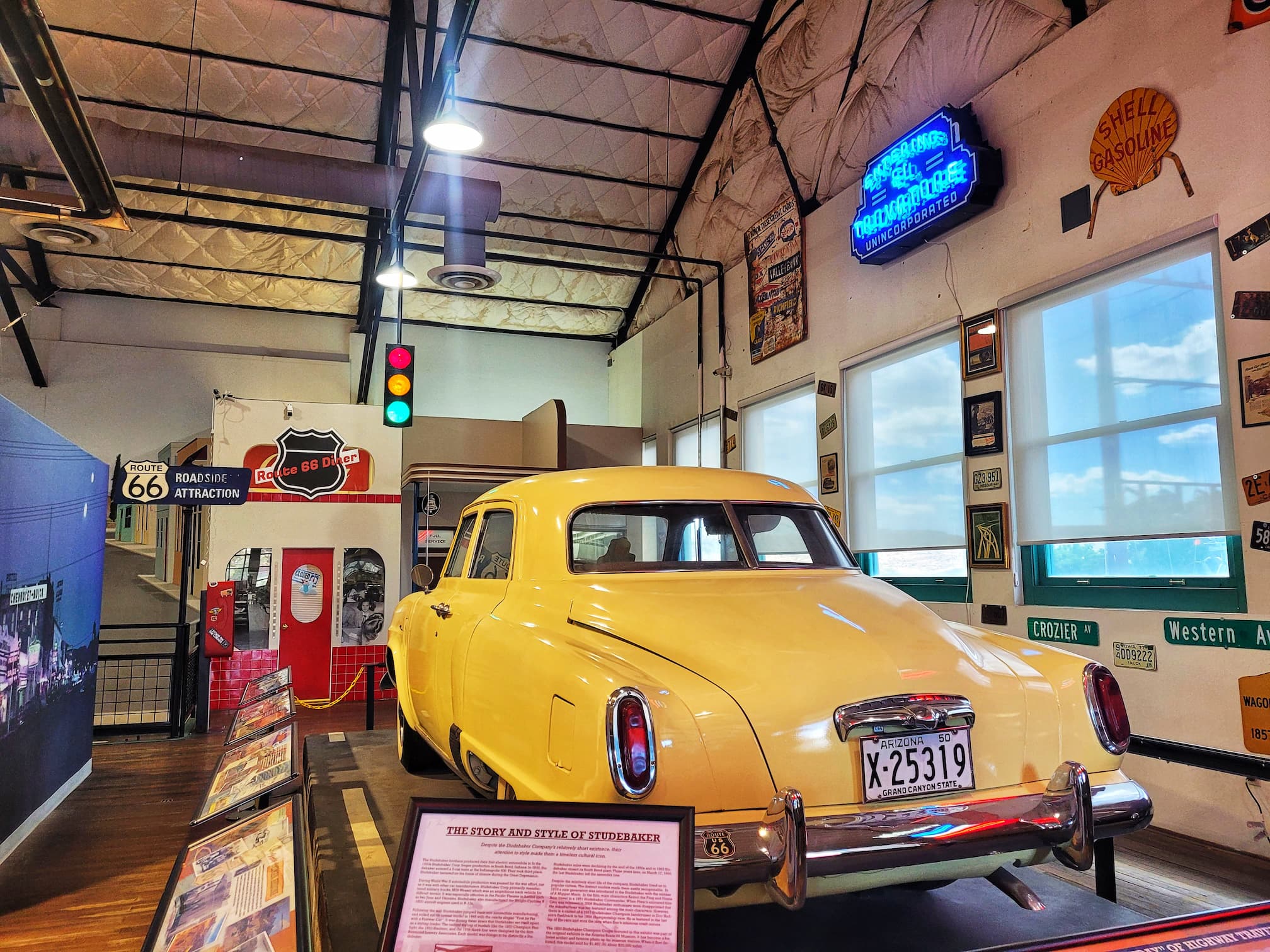 photo of arizona route 66 museum car exhibit