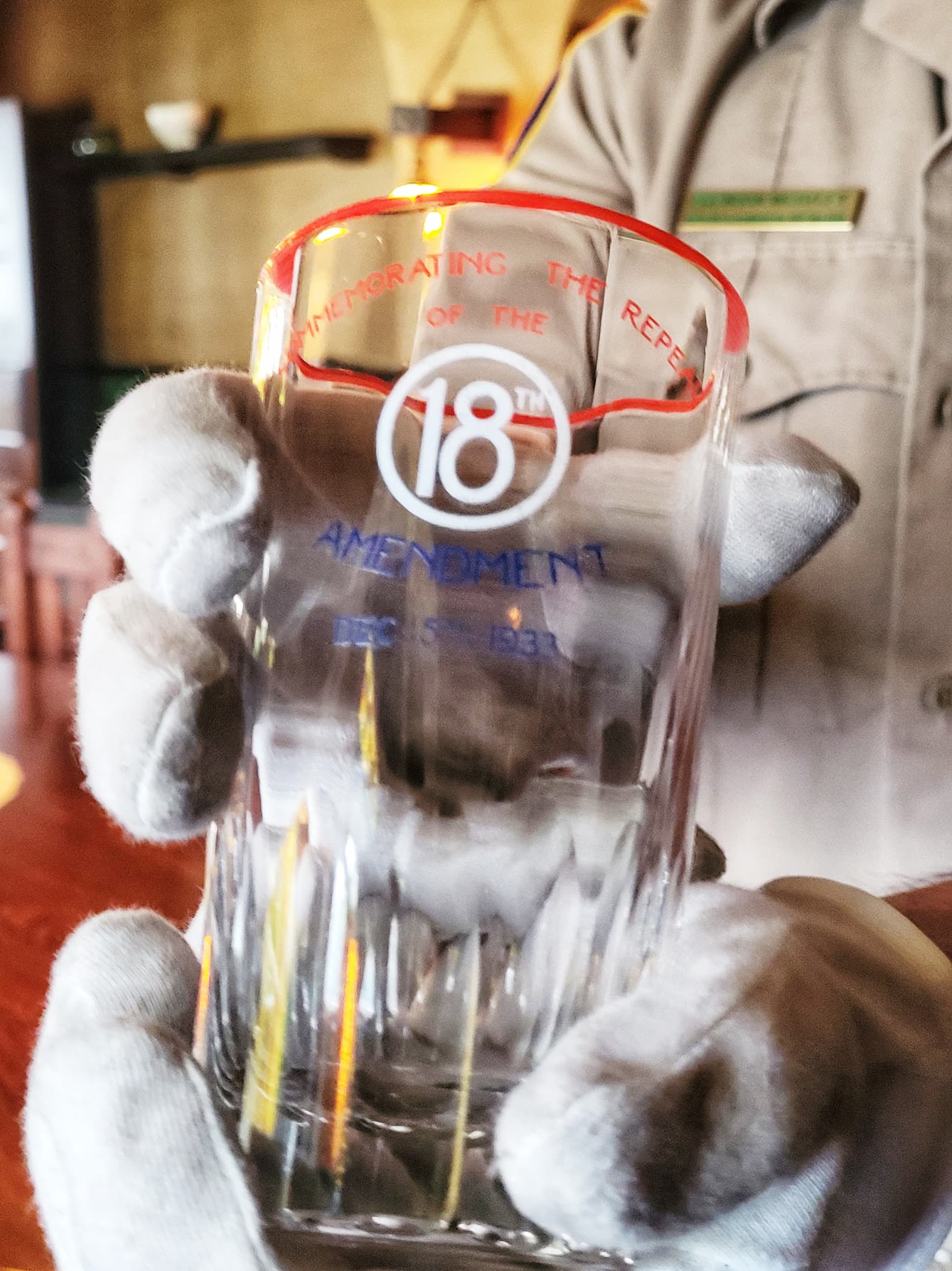 photo of riordan family prohibition glass