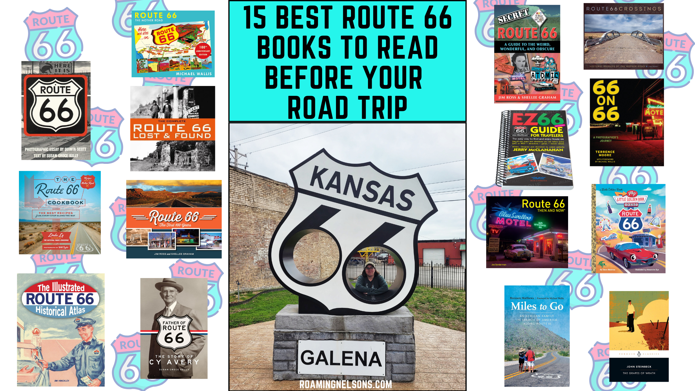 banner graphic of 15 route 66 books