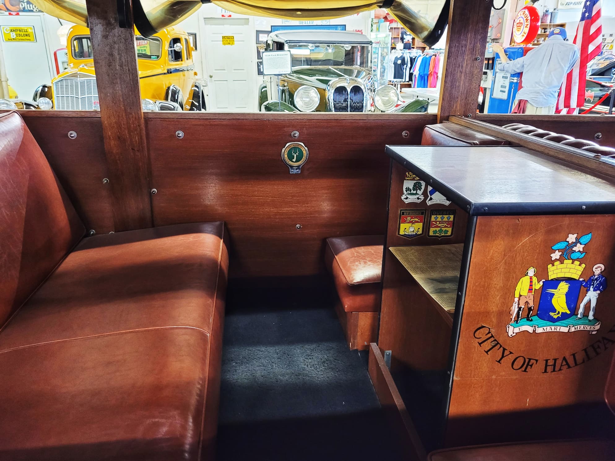 photo of inside 1939 packard safari