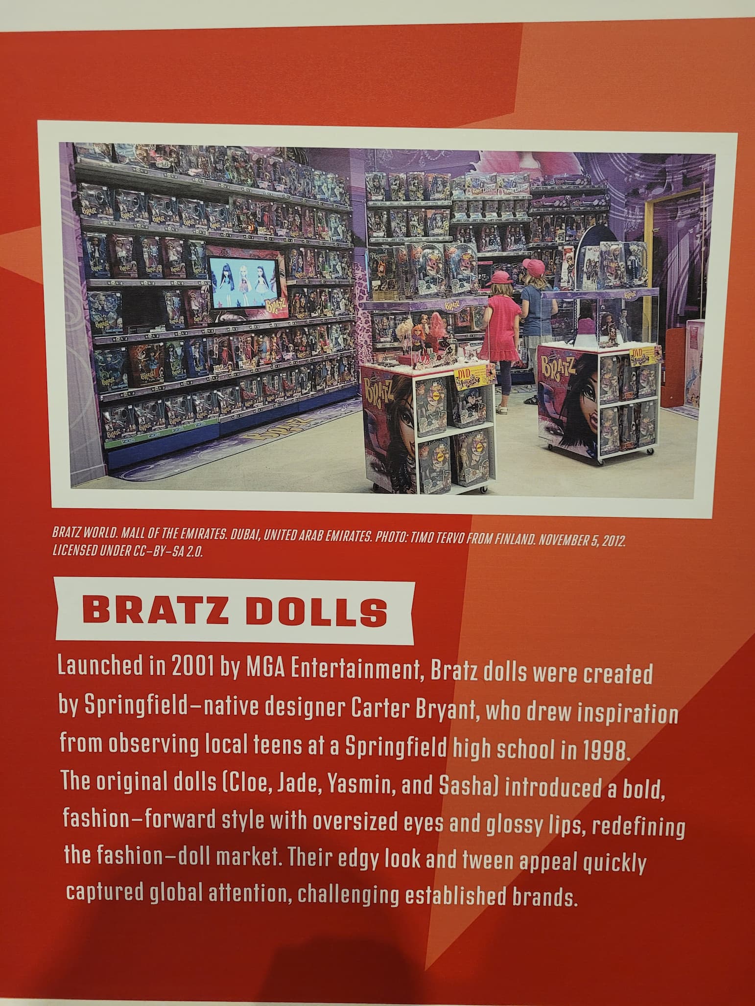 photo of only in springfield! exhibit featuring bratz dolls