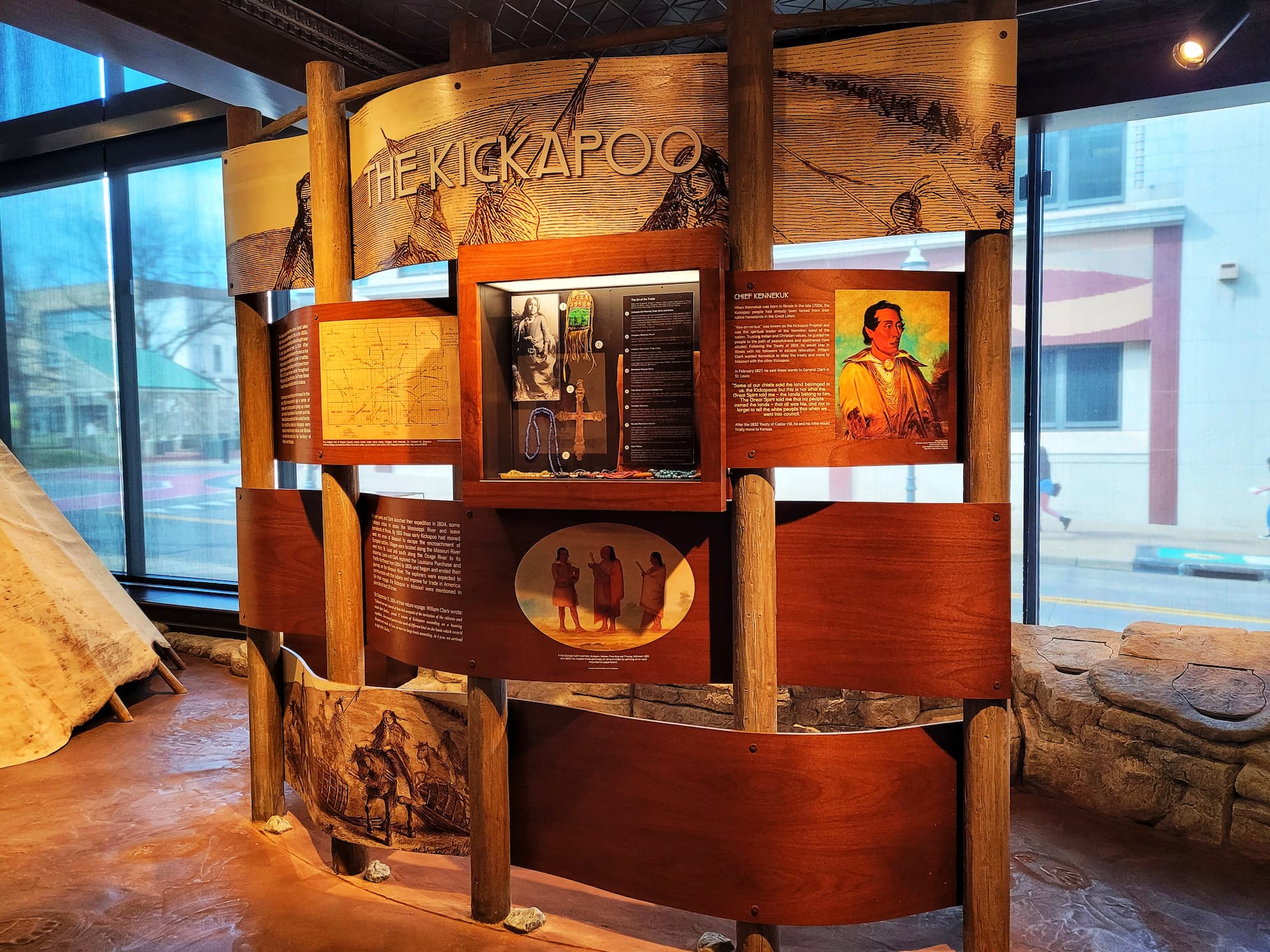 photo of native crossroads at the spring exhibit at springfield history museum on the square