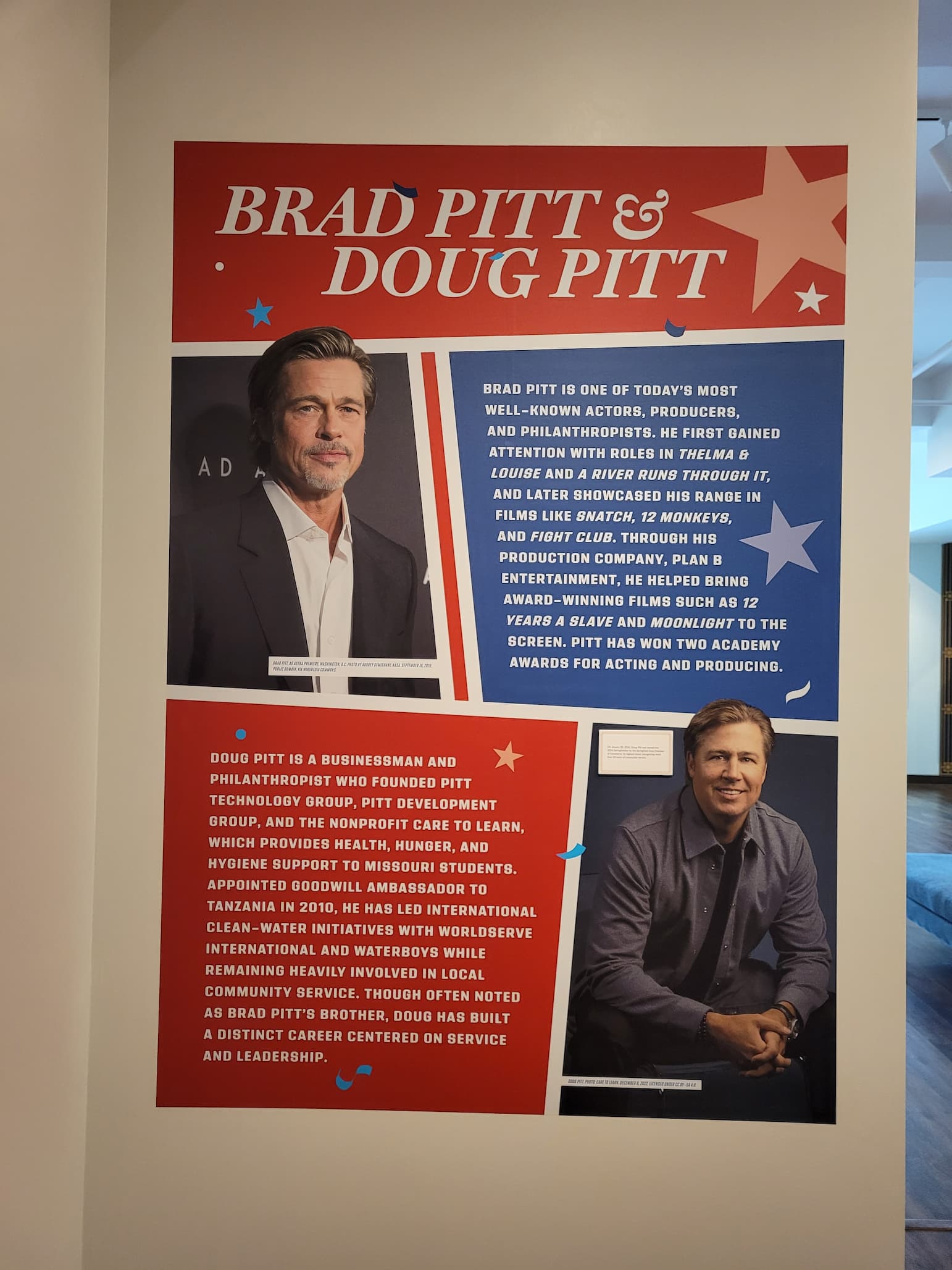 photo of only in springfield! exhibit featuring bradd and doug pitt