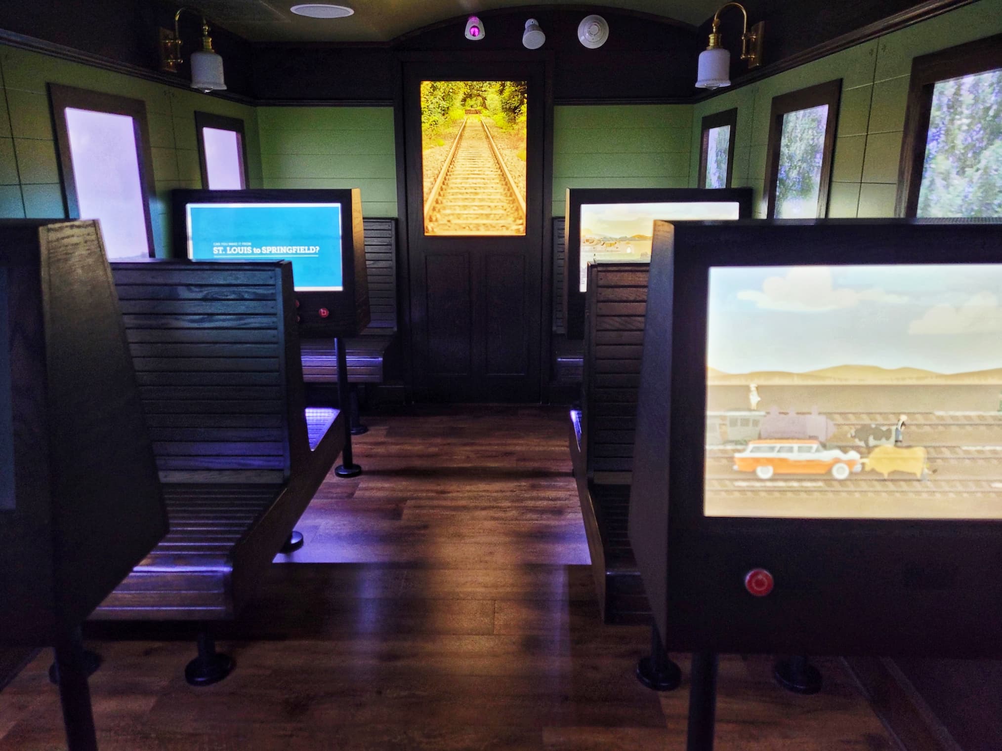 photo of inside locomotive exhibit