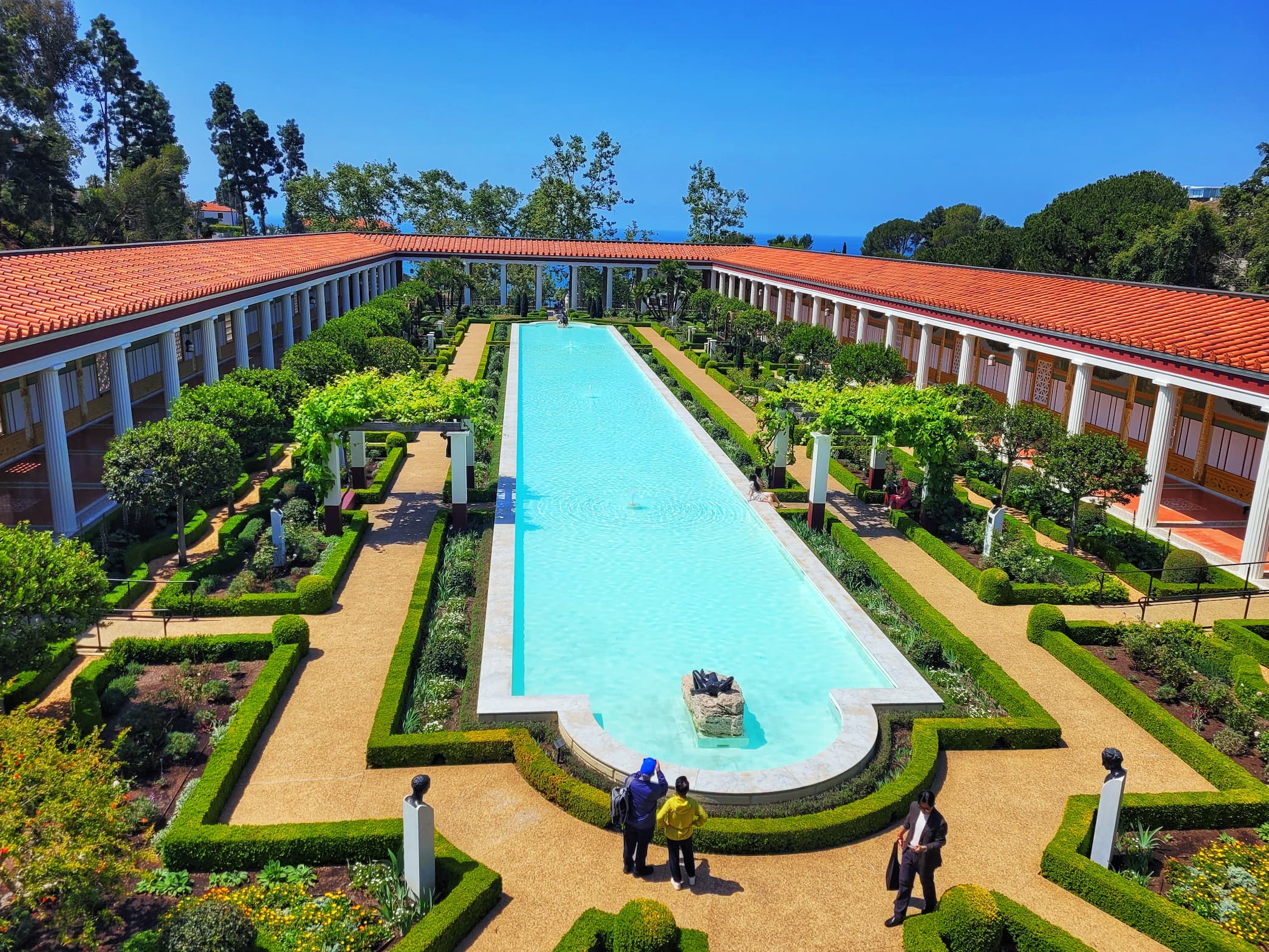photo of getty villa courtyard