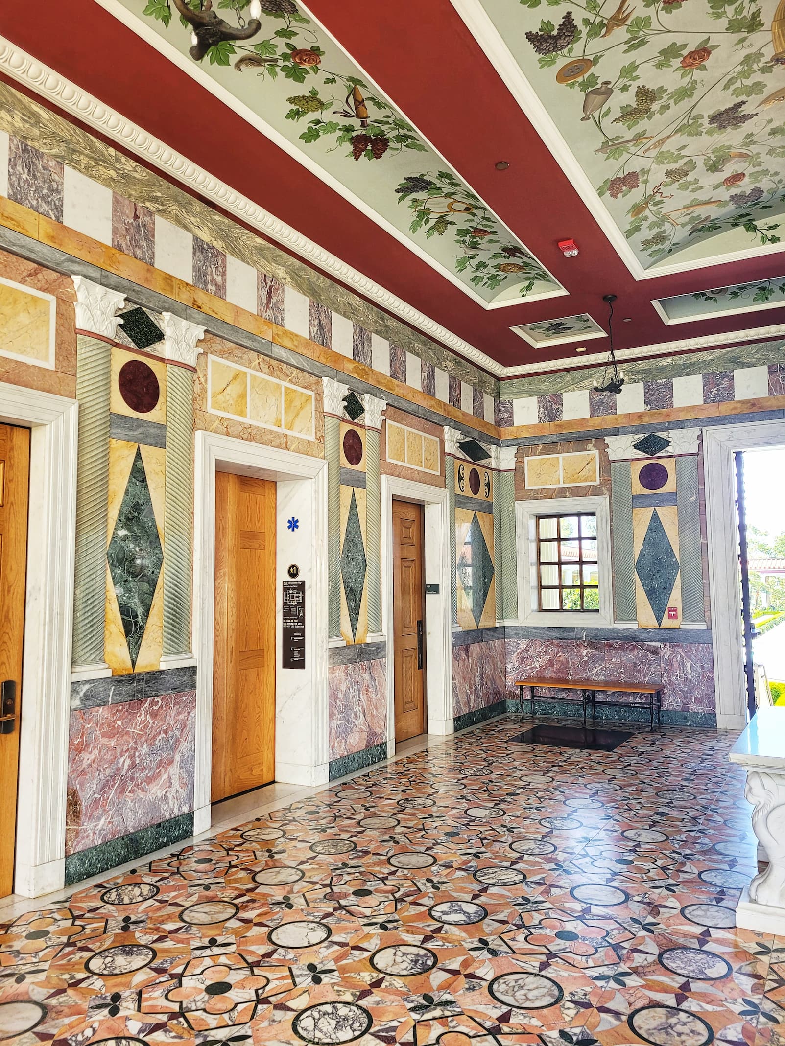 photo of getty villa marble