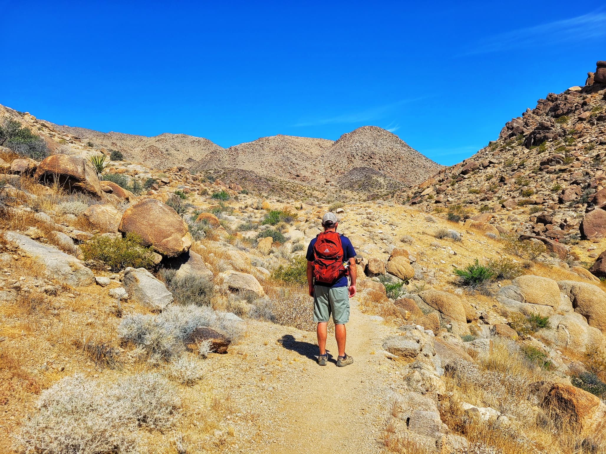 photo of josh hiking contact mine trail