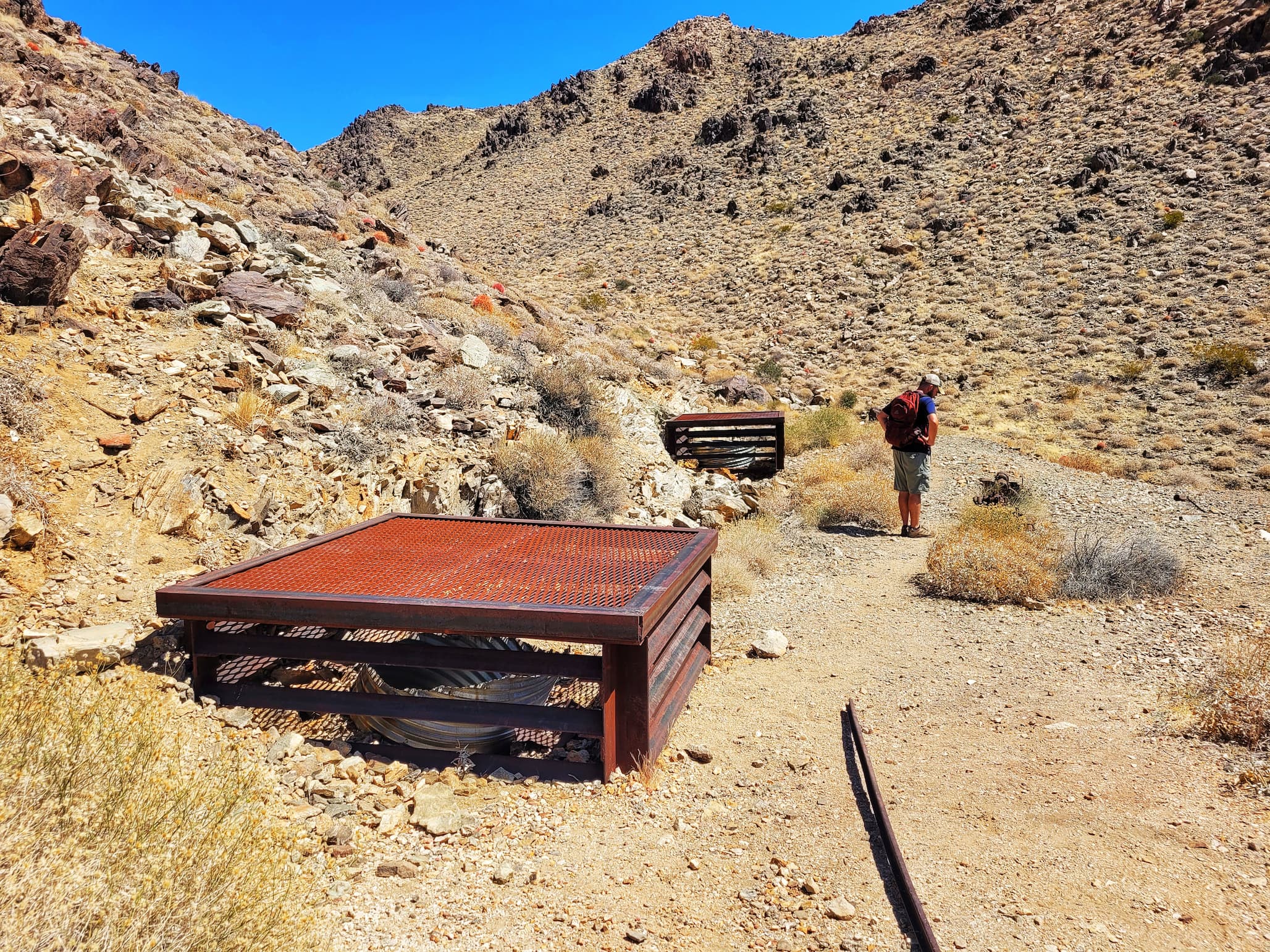 photo of contact mine remains
