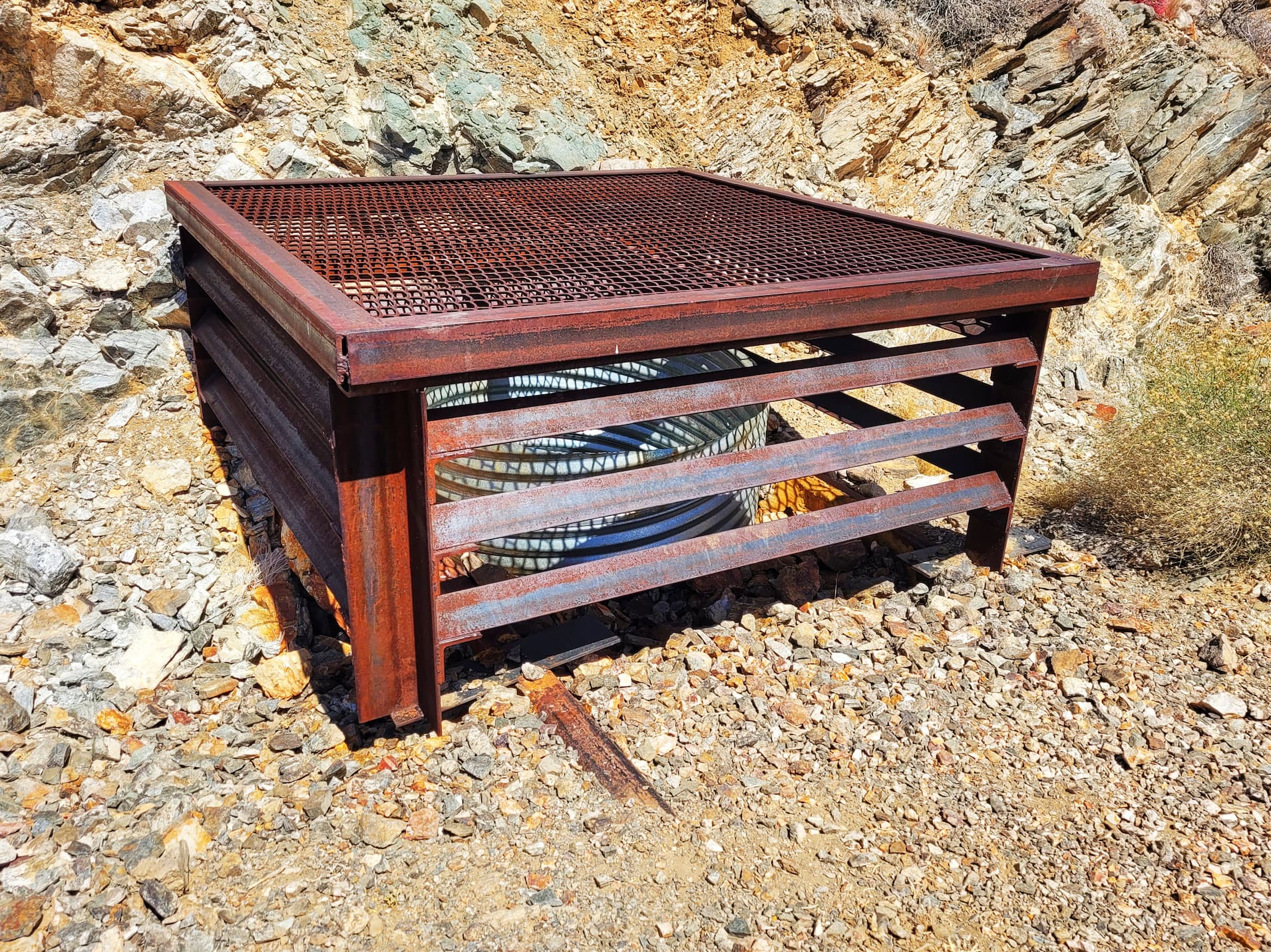 photo of contact mine remains