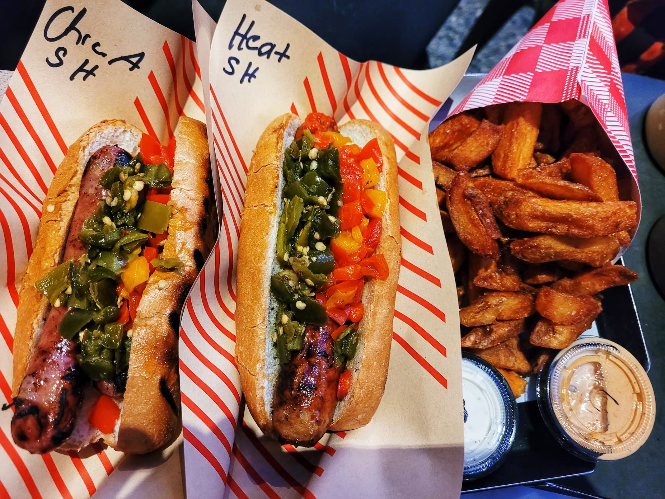 photo of sausages from wurstkuche