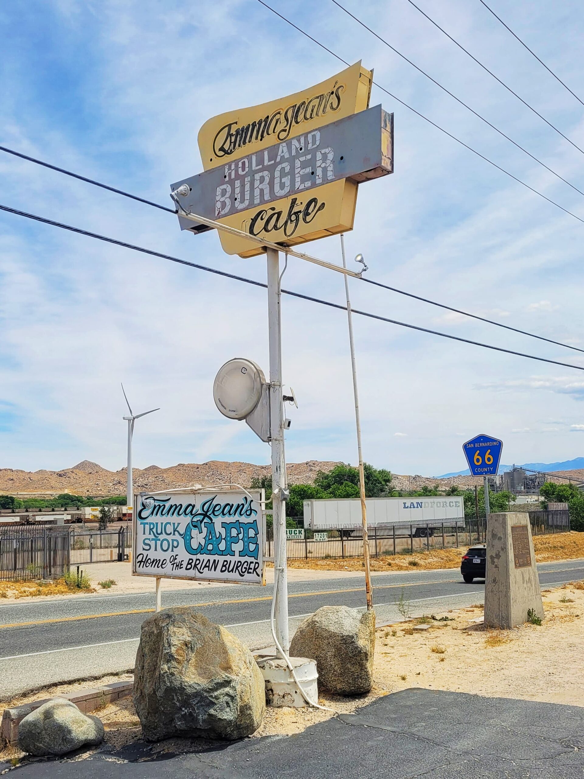 photo of emma jean's holland burger cafe sign