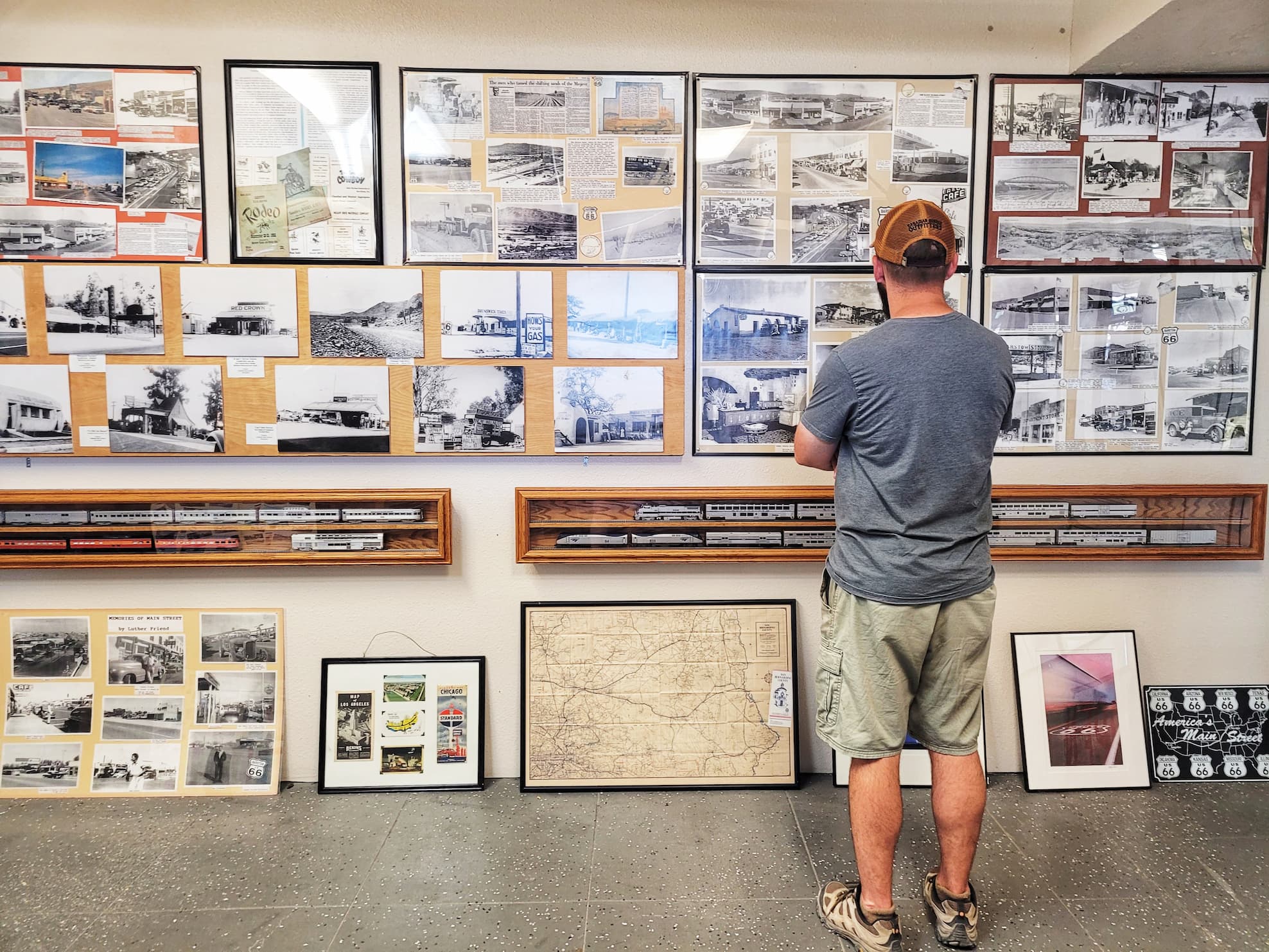 photo of josh at route 66 mother road museum