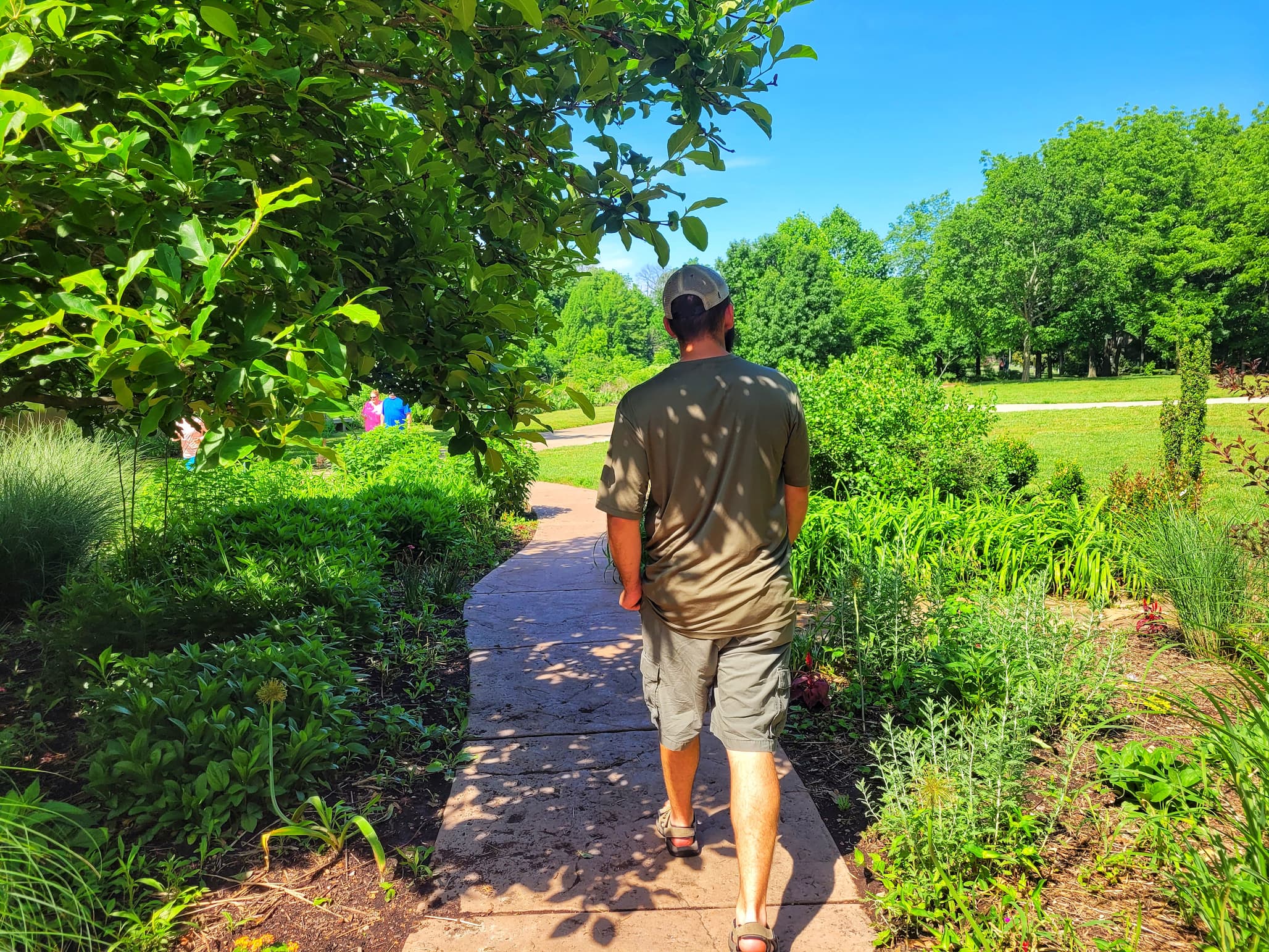 photo of josh walking at springfield botanic garden