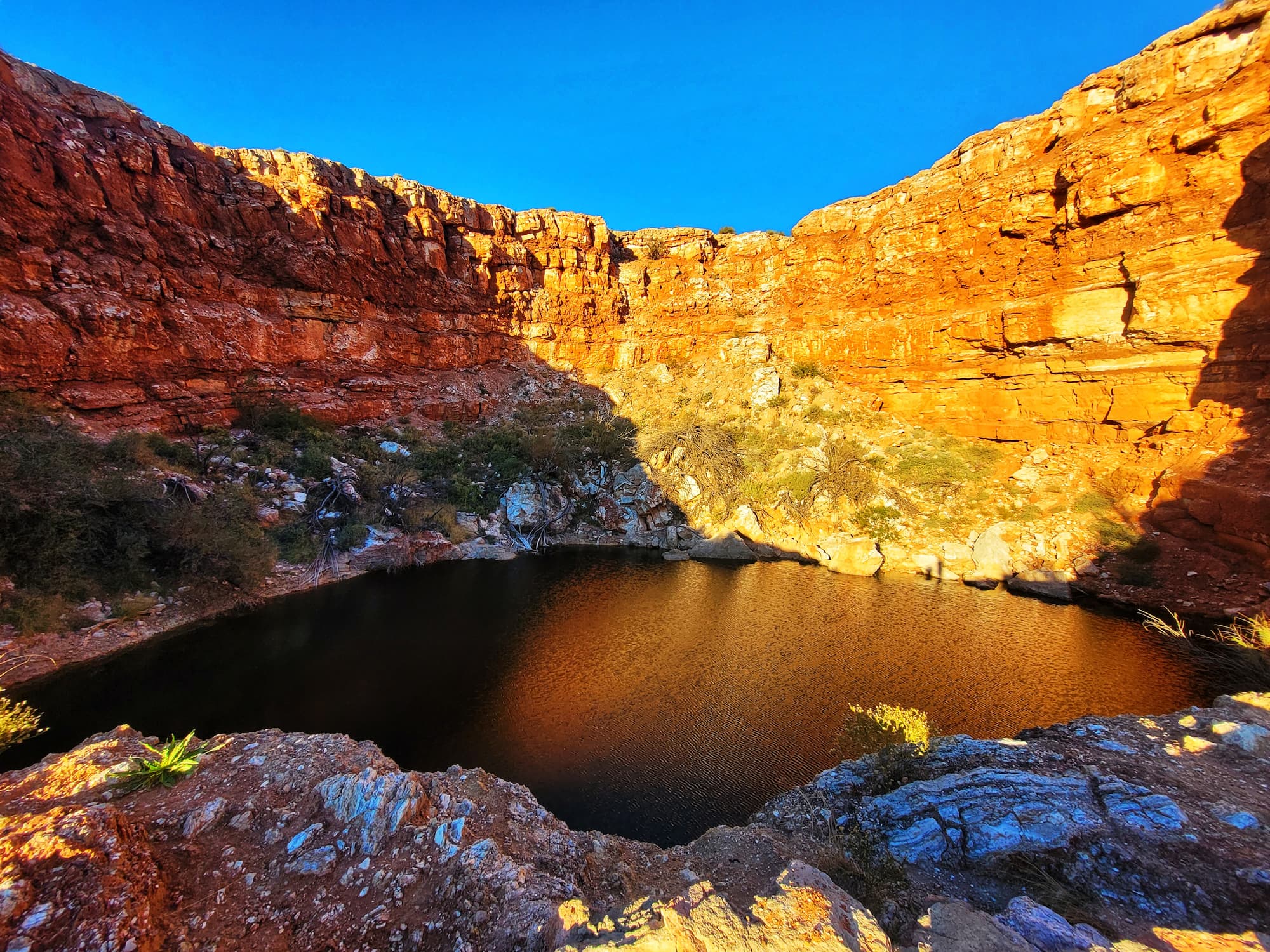 photo of cenote at bottomless lakes state park